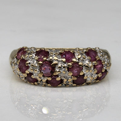 Ruby & Diamond Cocktail Ring | 0.75ctw, 0.05ctw | SZ 7.75 |