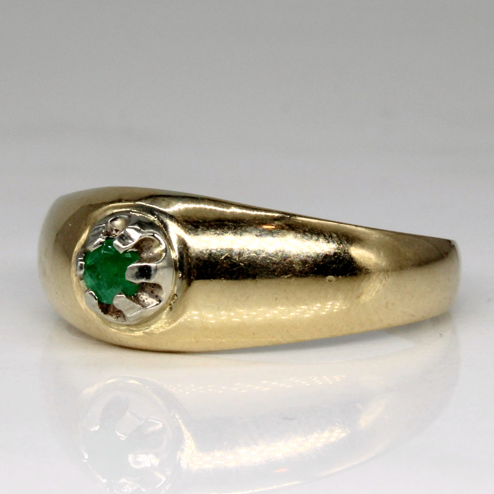 Tapered Emerald Ring | 0.08ct | SZ 10 |