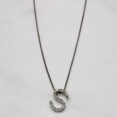 Diamond 'S' Initial Necklace | 0.08ctw | 16