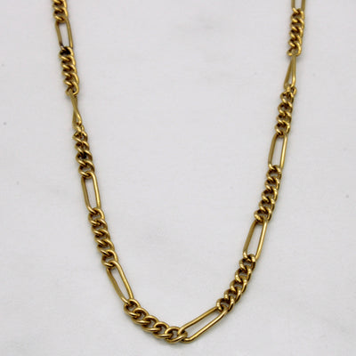 18k Yellow Gold Figaro Chain | 28