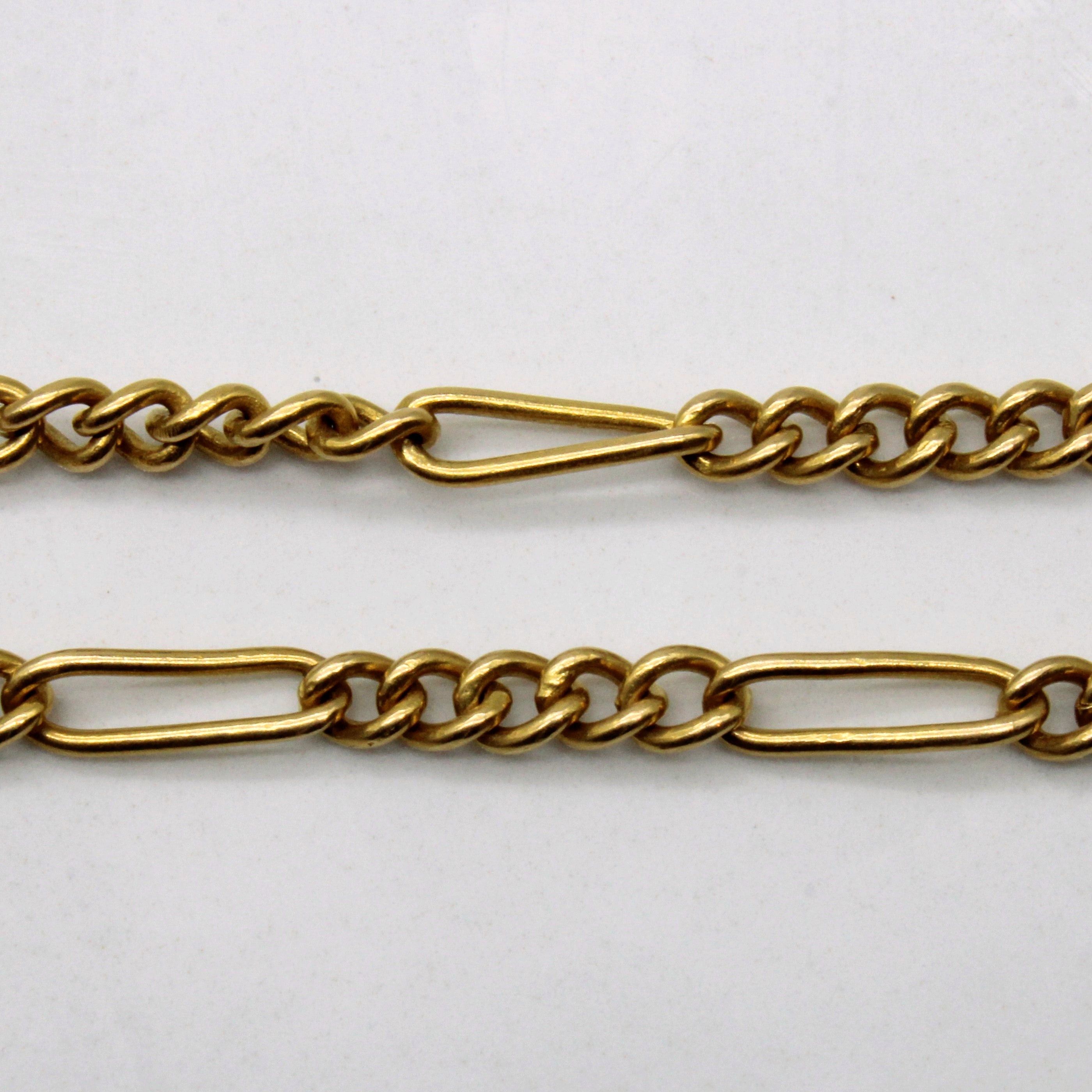 18k Yellow Gold Figaro Chain | 28" |