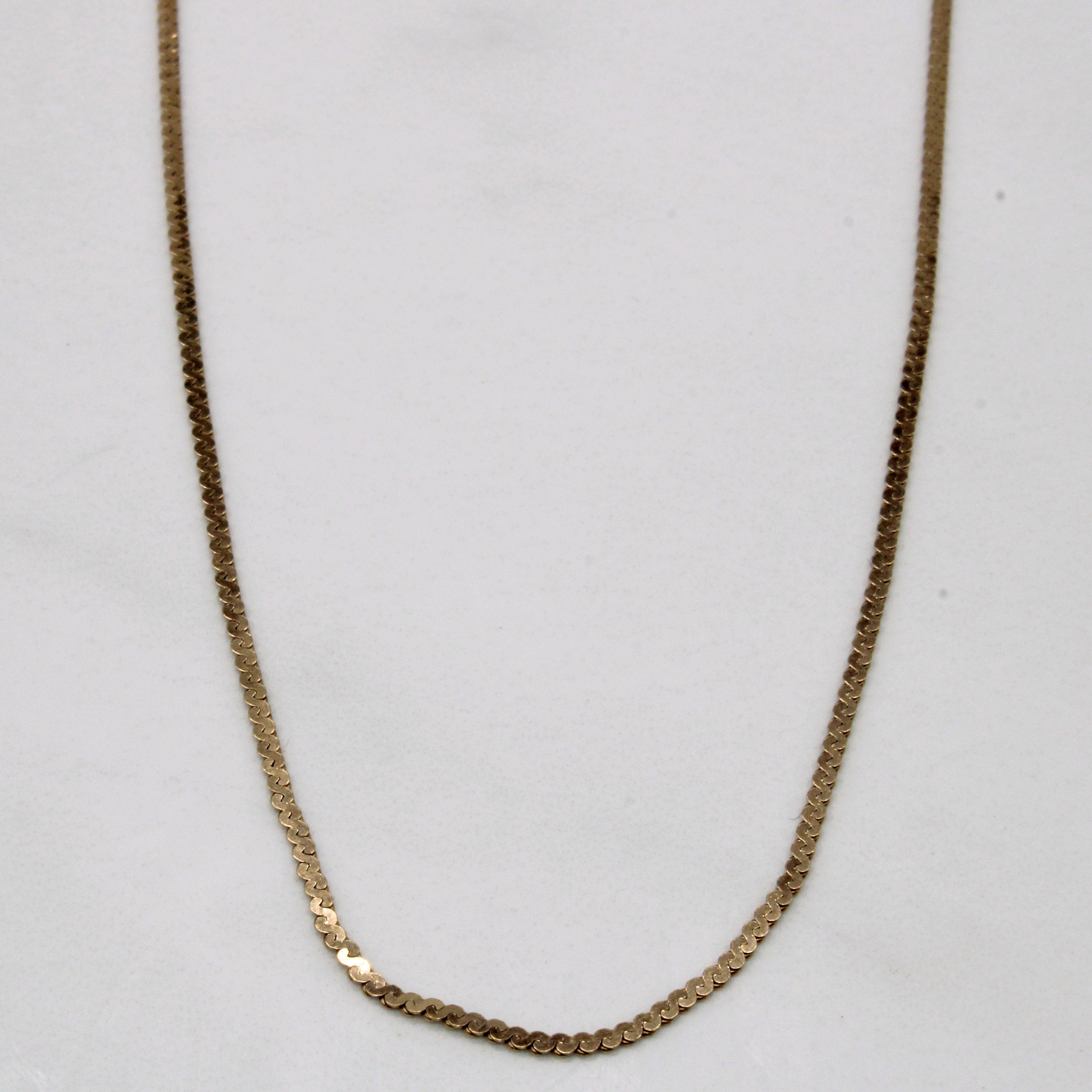 10k Yellow Gold S Link Chain | 21" |