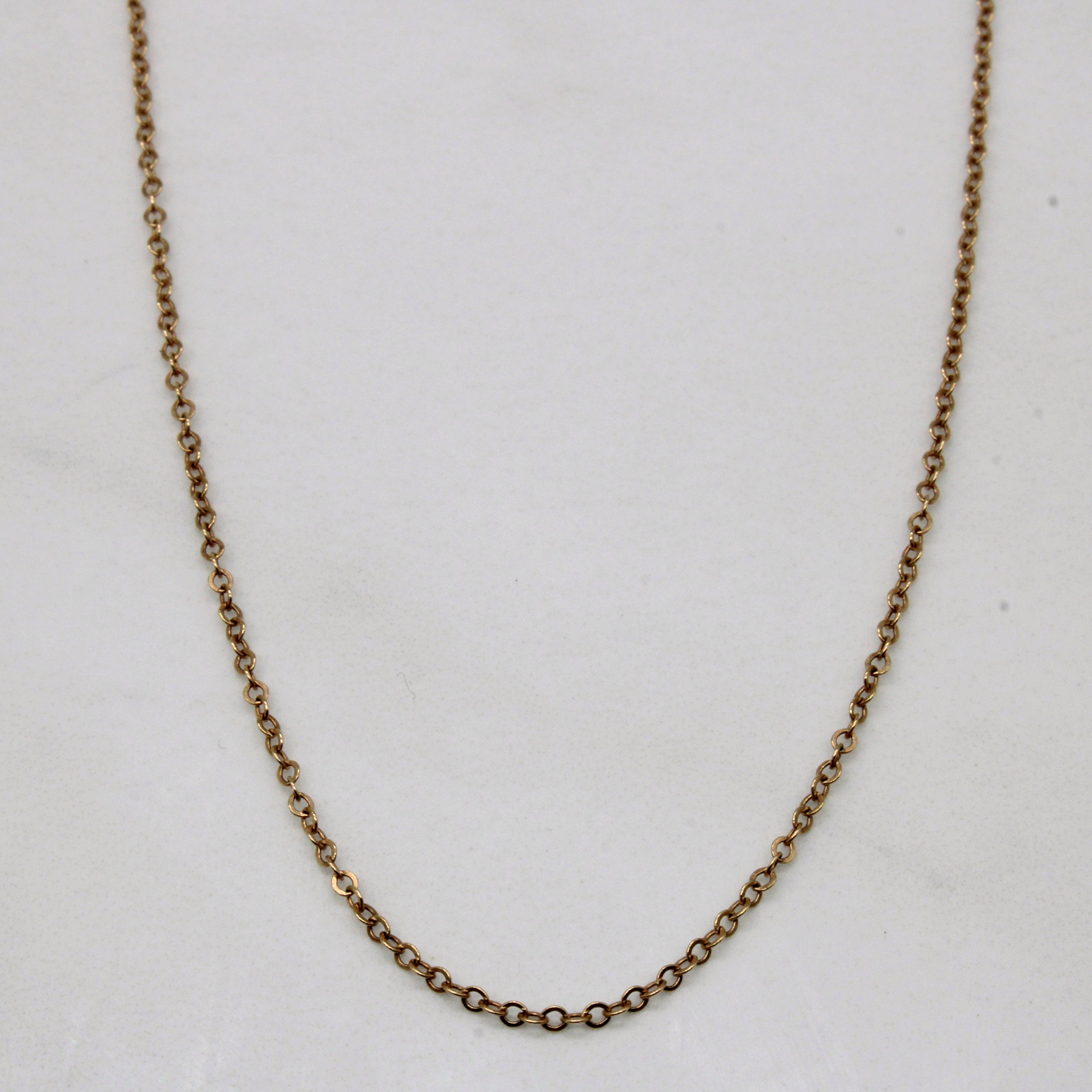 10k Yellow Gold Oval Link Chain | 16" |