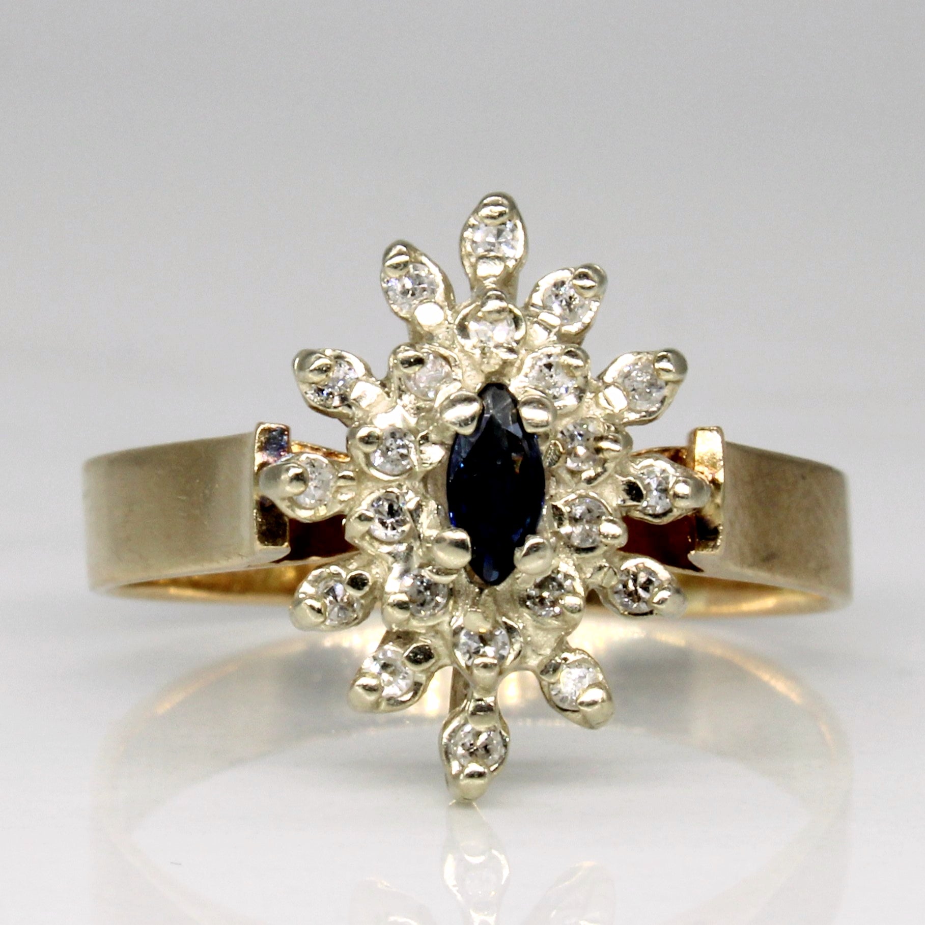 Marquise Sapphire Cluster Ring | 0.11ctw, 0.07ct | SZ 9.25 |