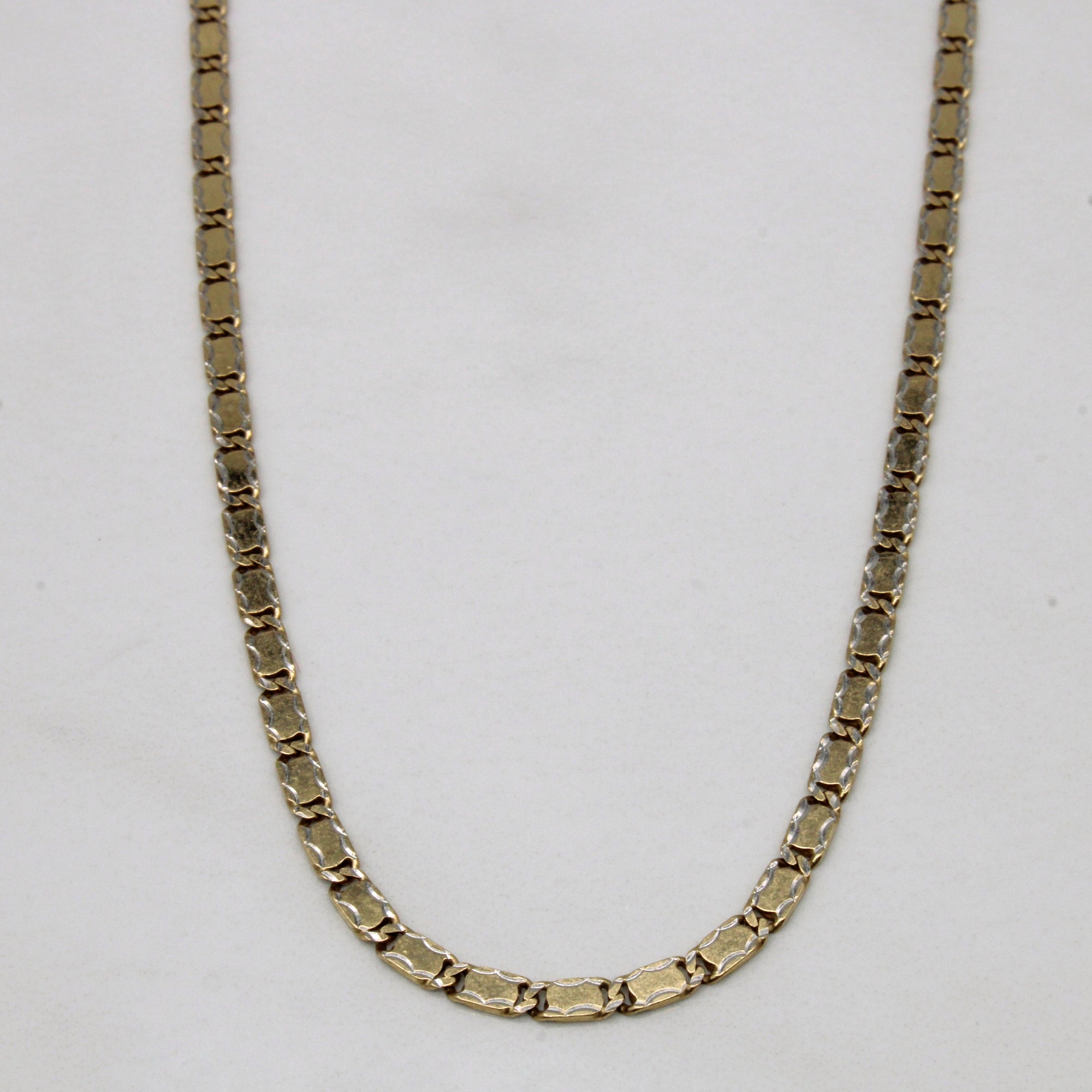 10k Yellow Gold Bar Link Chain | 22