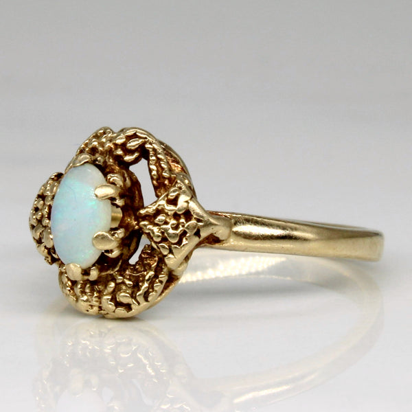 Gold Halo Opal Ring | 0.12ct | SZ 5.75 |