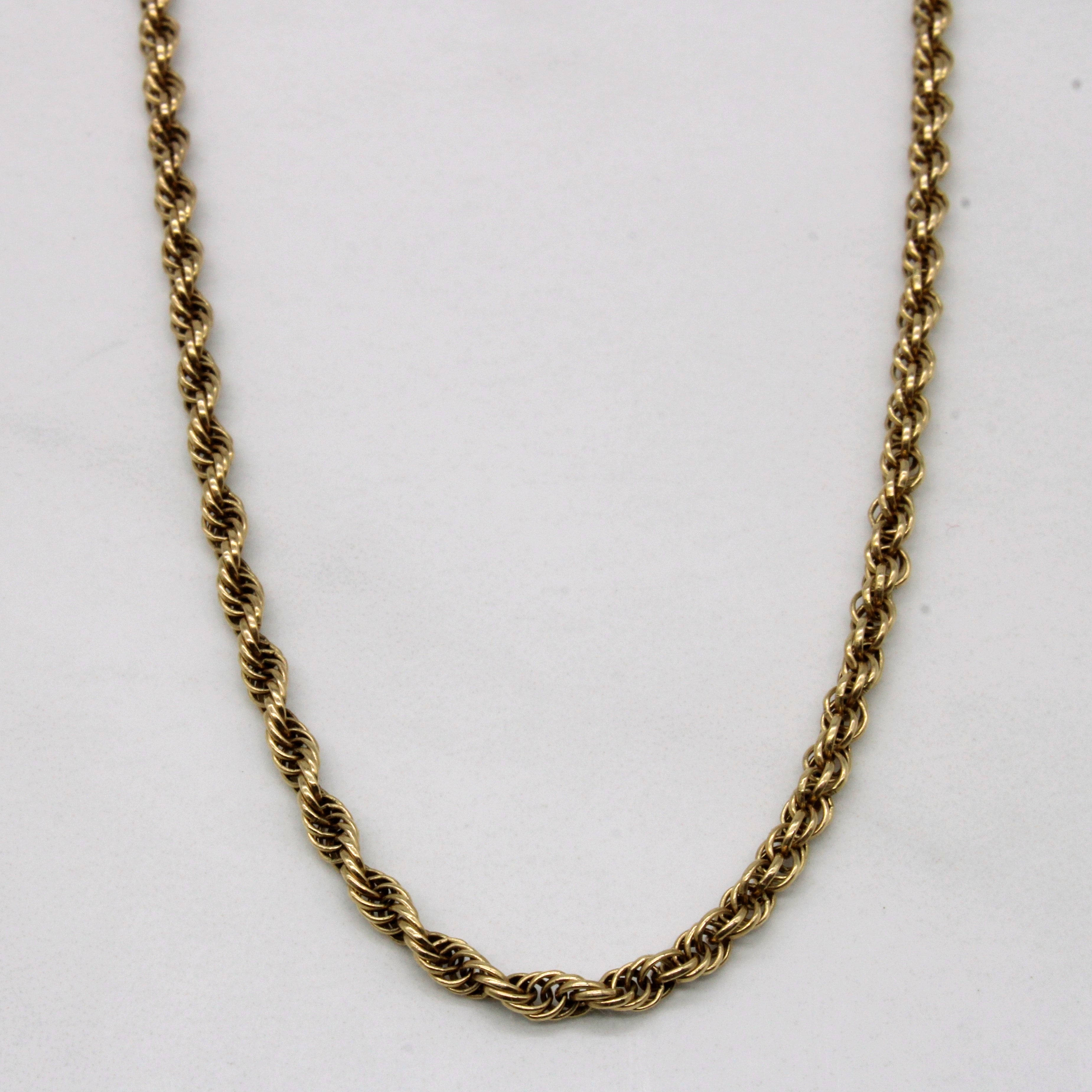 10k Yellow Gold Rope Chain | 20" |