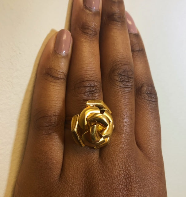 Golden Rose Cocktail Ring | SZ 9 |