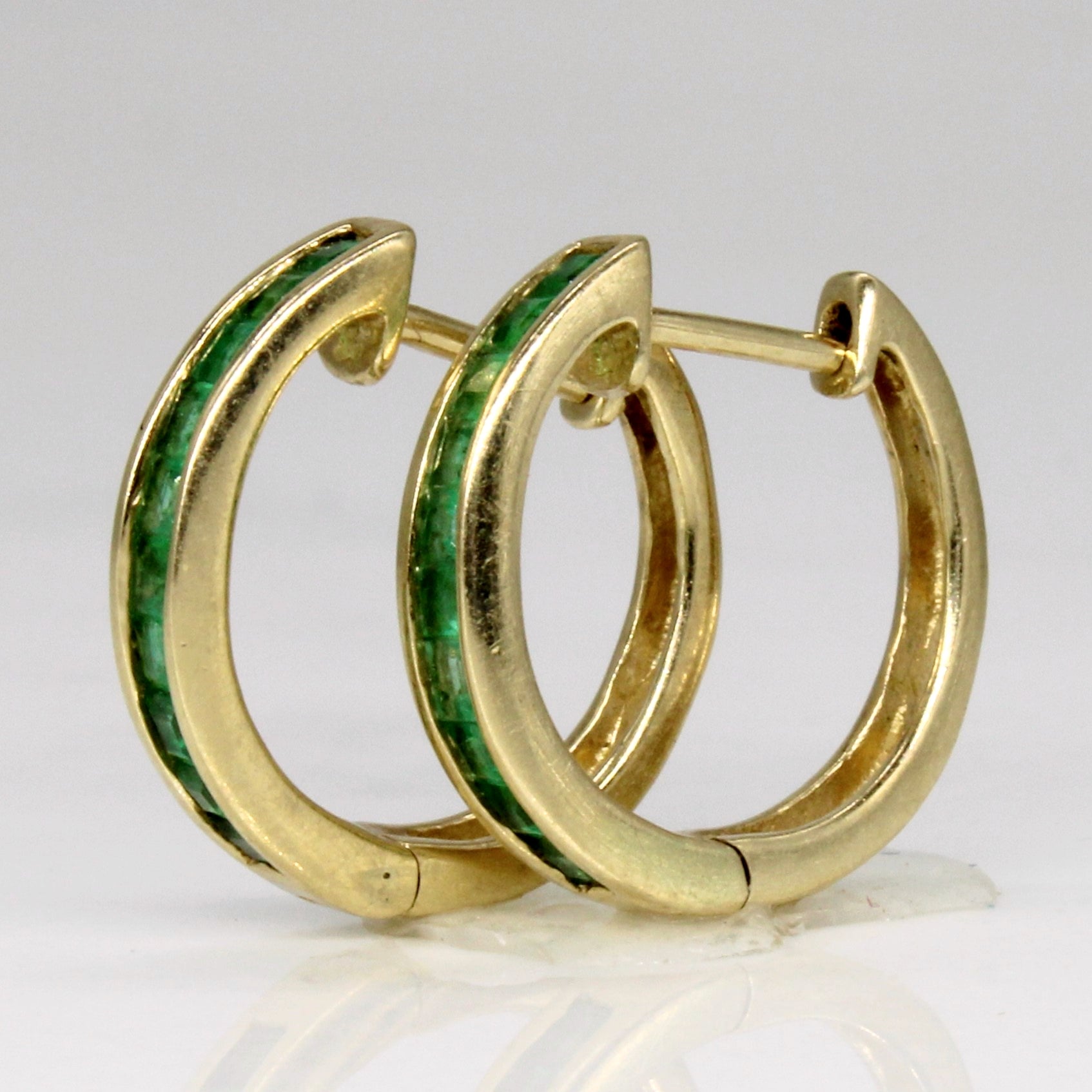 Emerald Hoop Earrings | 0.42ctw |