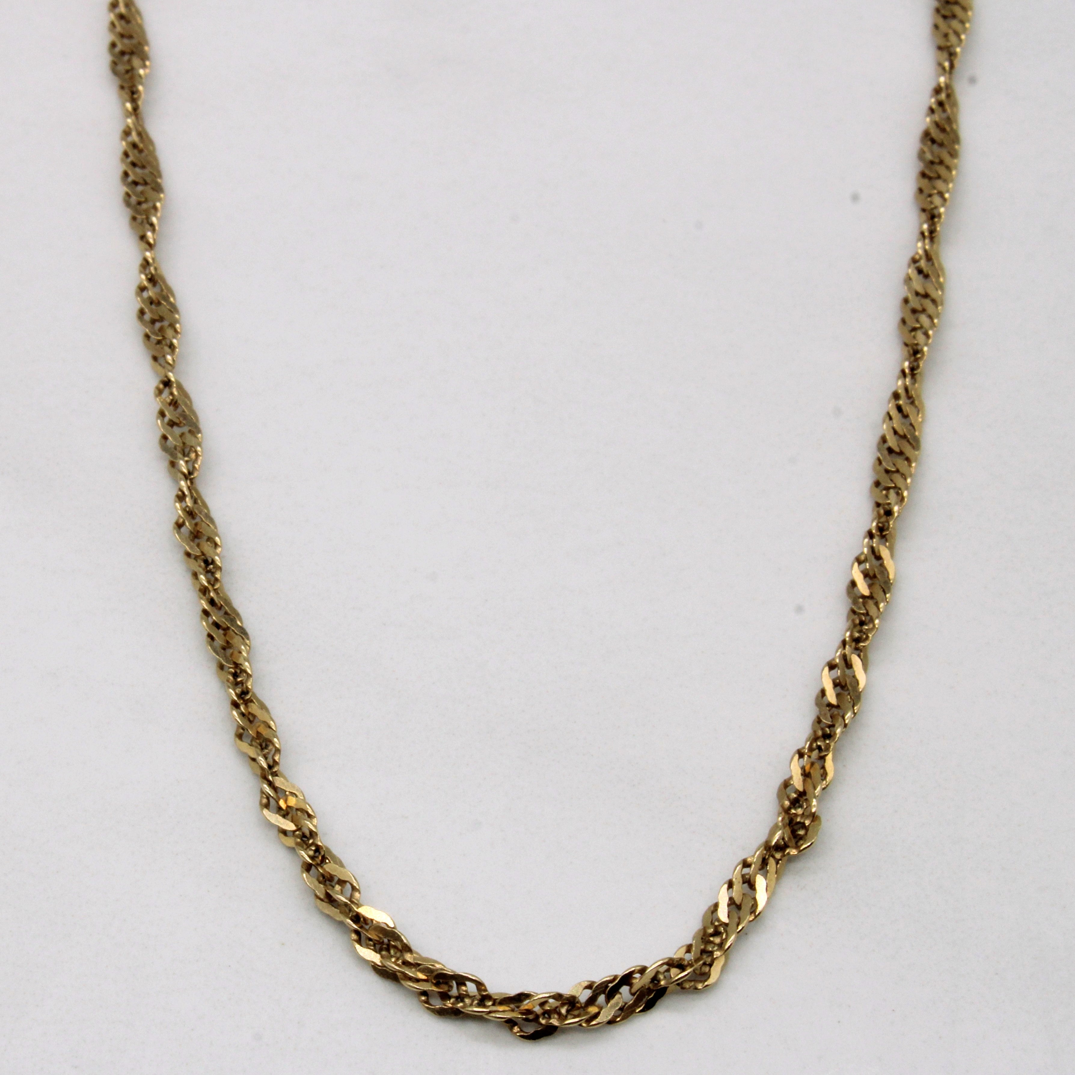 10k Yellow Gold Rope Chain | 16" |