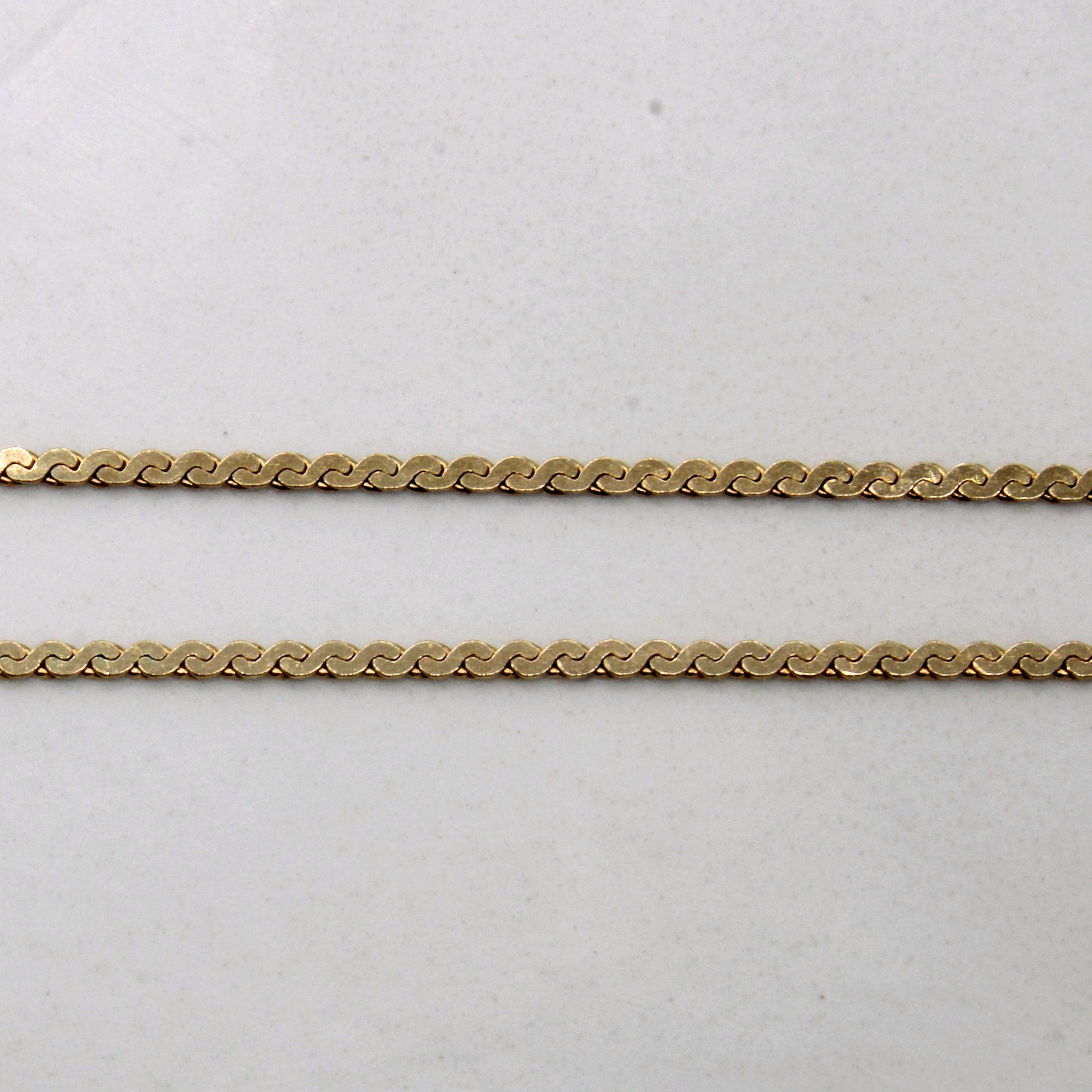 10k Yellow Gold S Link Chain | 18" |