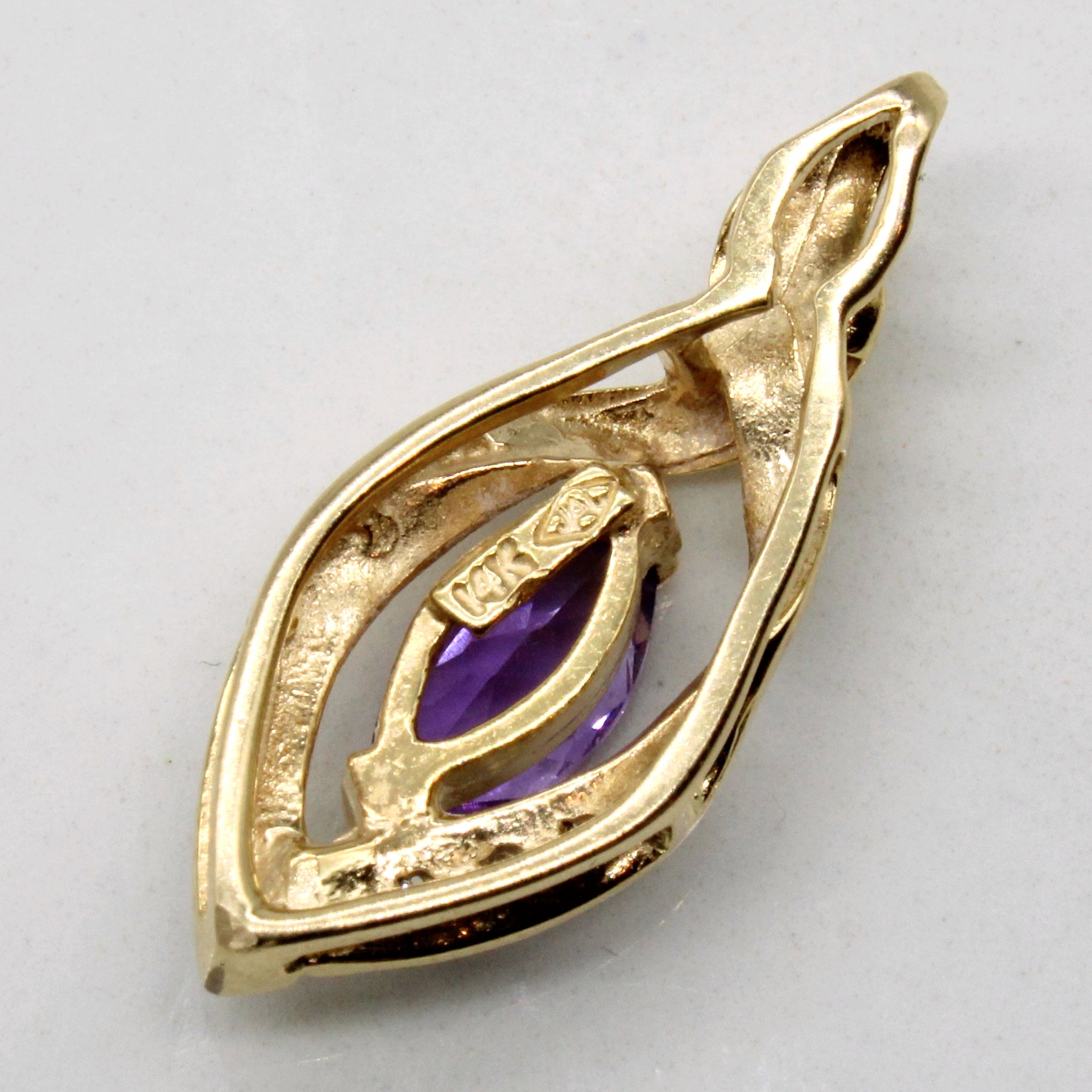 Amethyst & Diamond Pendant | 0.42ct, 0.02ctw |