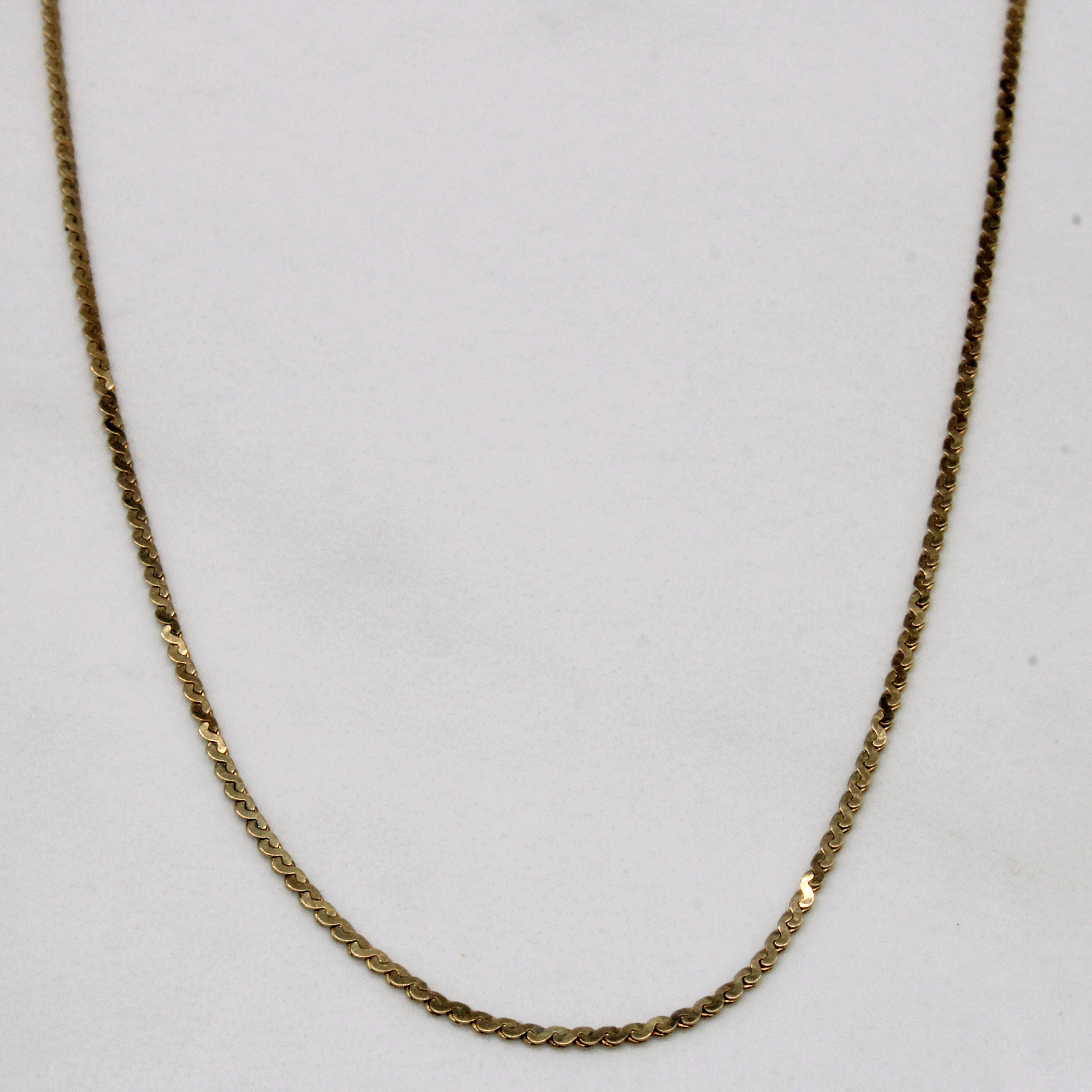 10k Yellow Gold S Link Chain | 18" |