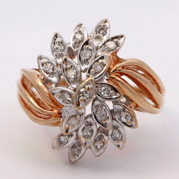 Bypass Floral Diamond Ring | 0.17ctw | SZ 6.75 |