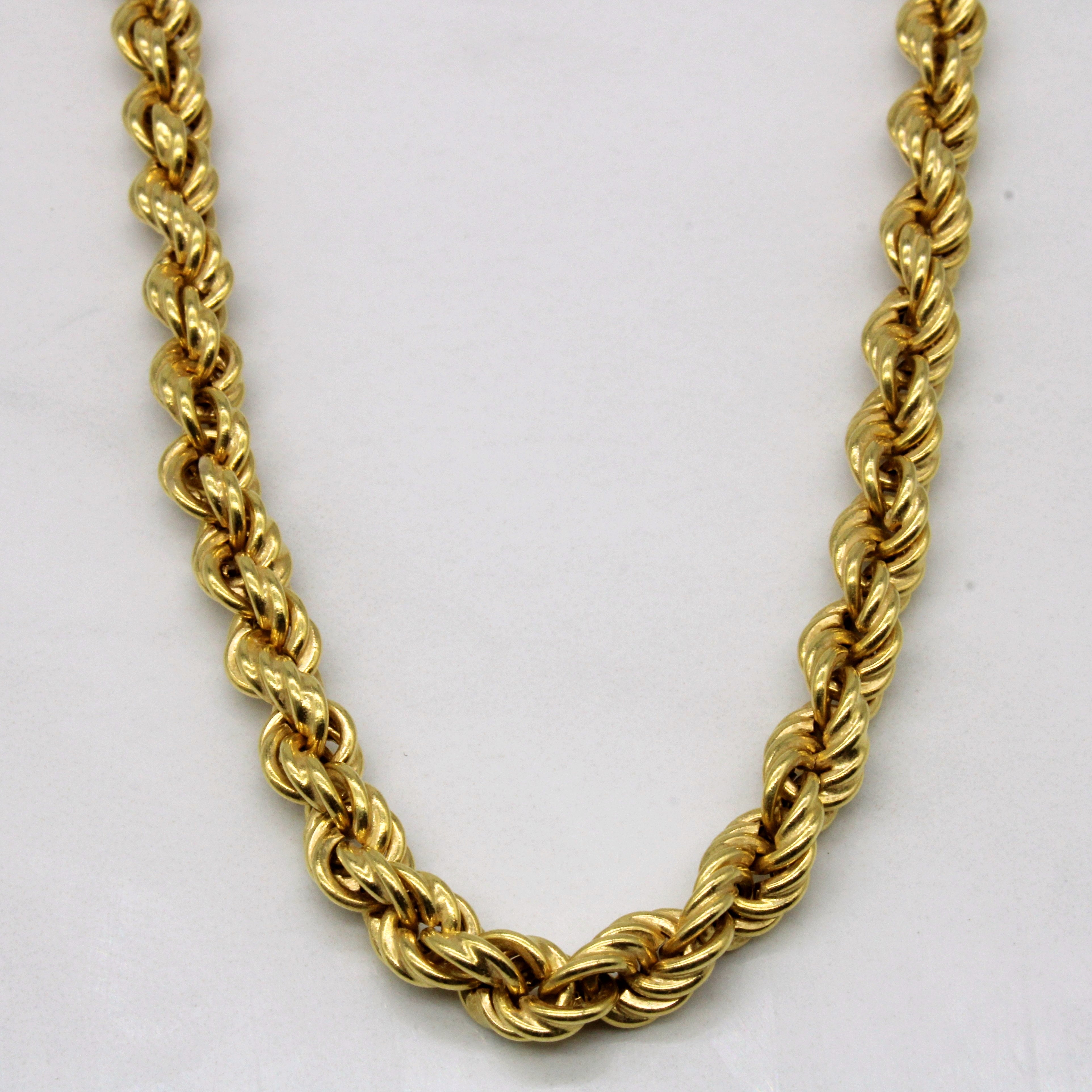 18k Yellow Gold Rope Chain | 23" |