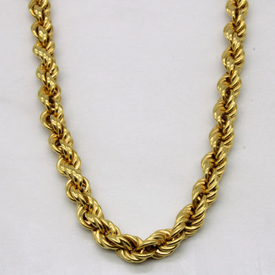 18k Yellow Gold Rope Chain | 23