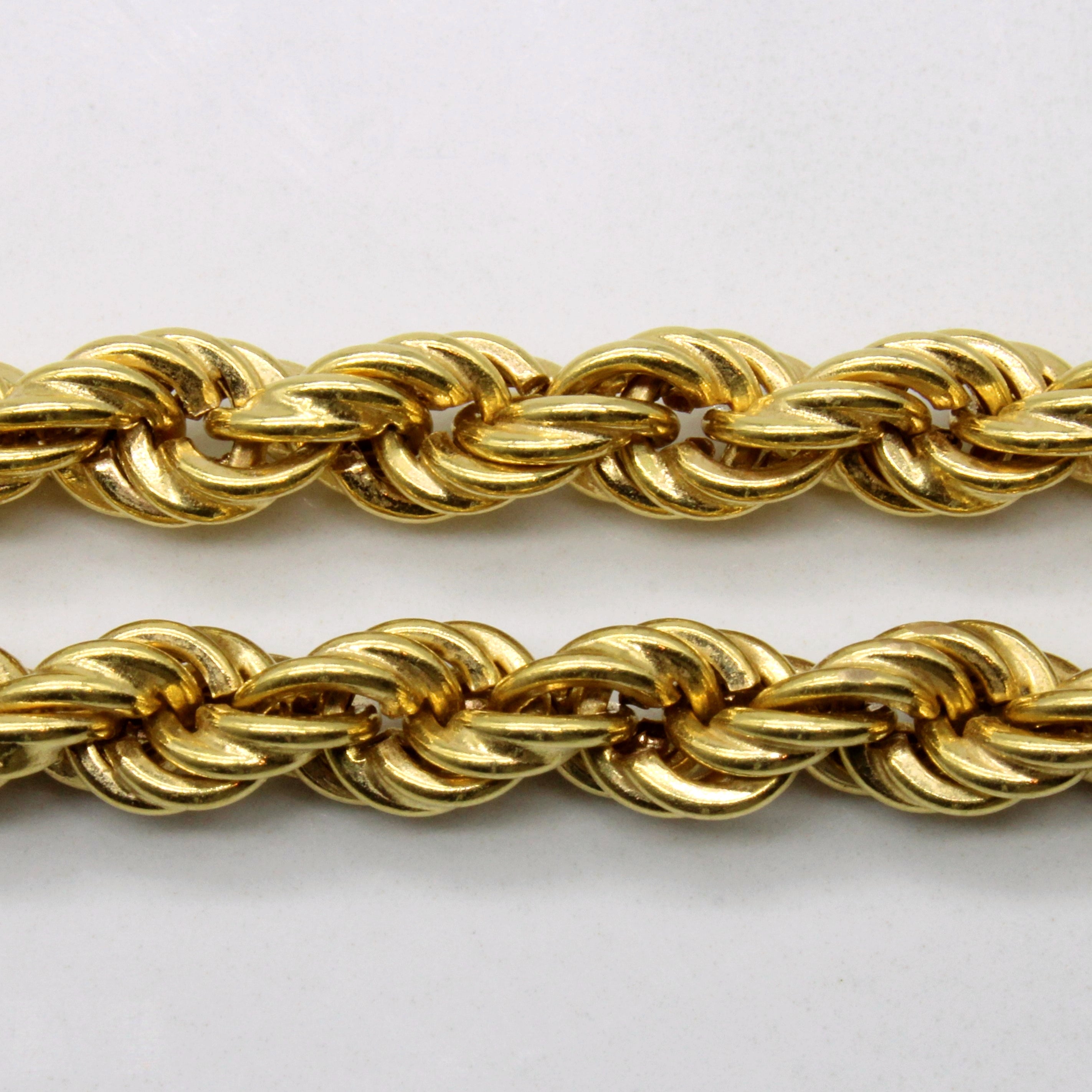 18k Yellow Gold Rope Chain | 23" |