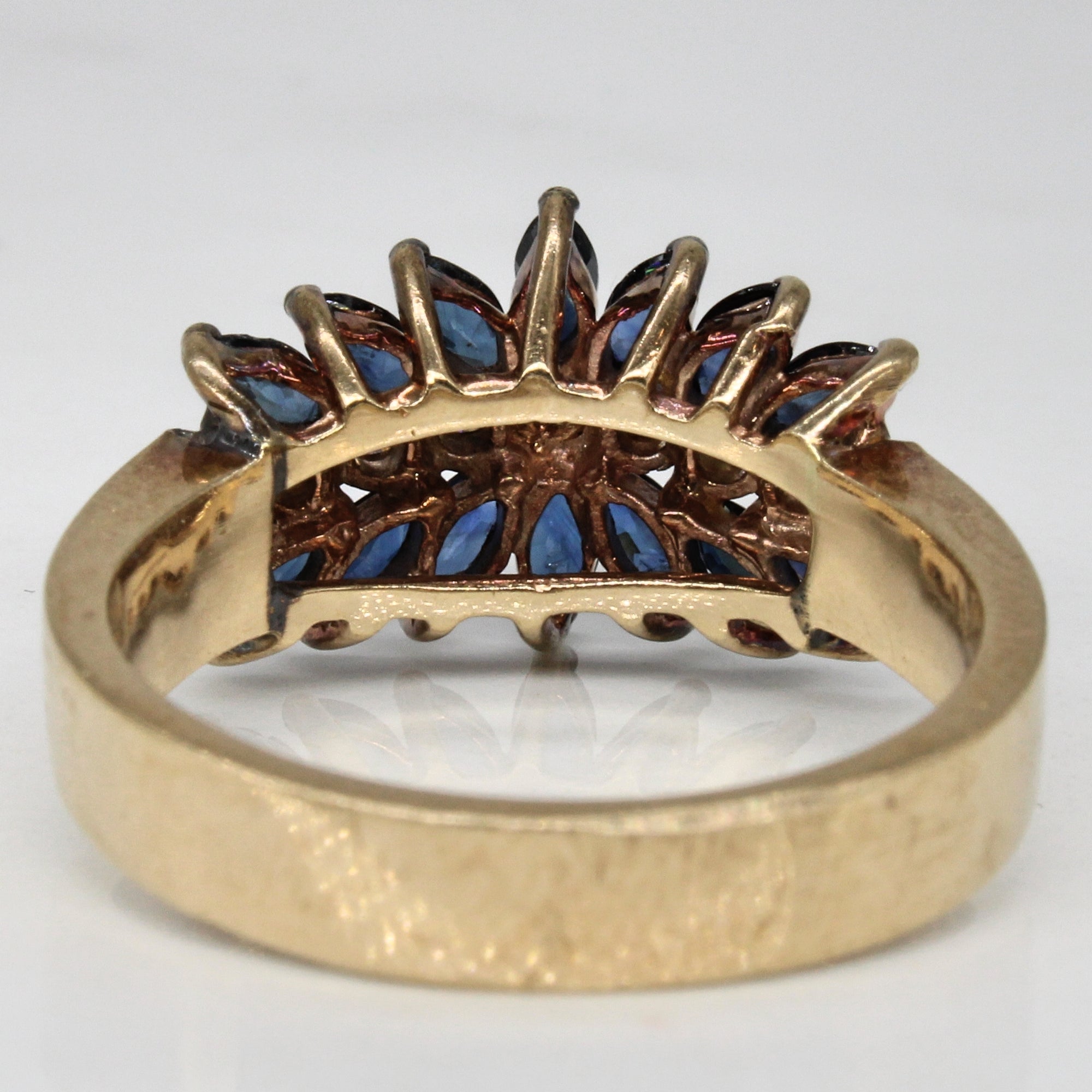 Marquise Sapphire Burst Ring | 0.77ctw, 0.18ctw | SZ 9.25 |