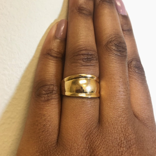 Tapered Grooved Wide Ring | SZ 9 |