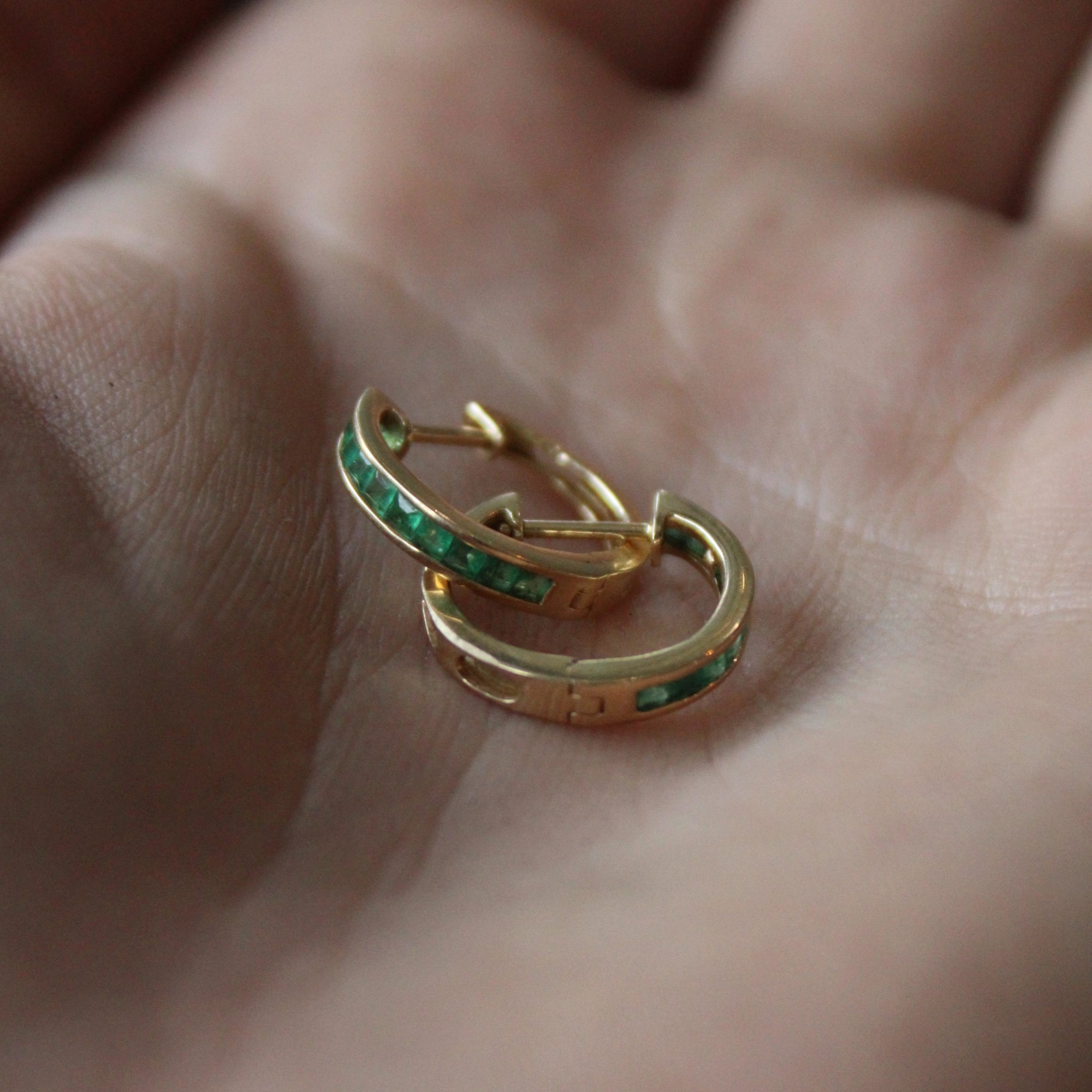 Emerald Hoop Earrings | 0.42ctw |