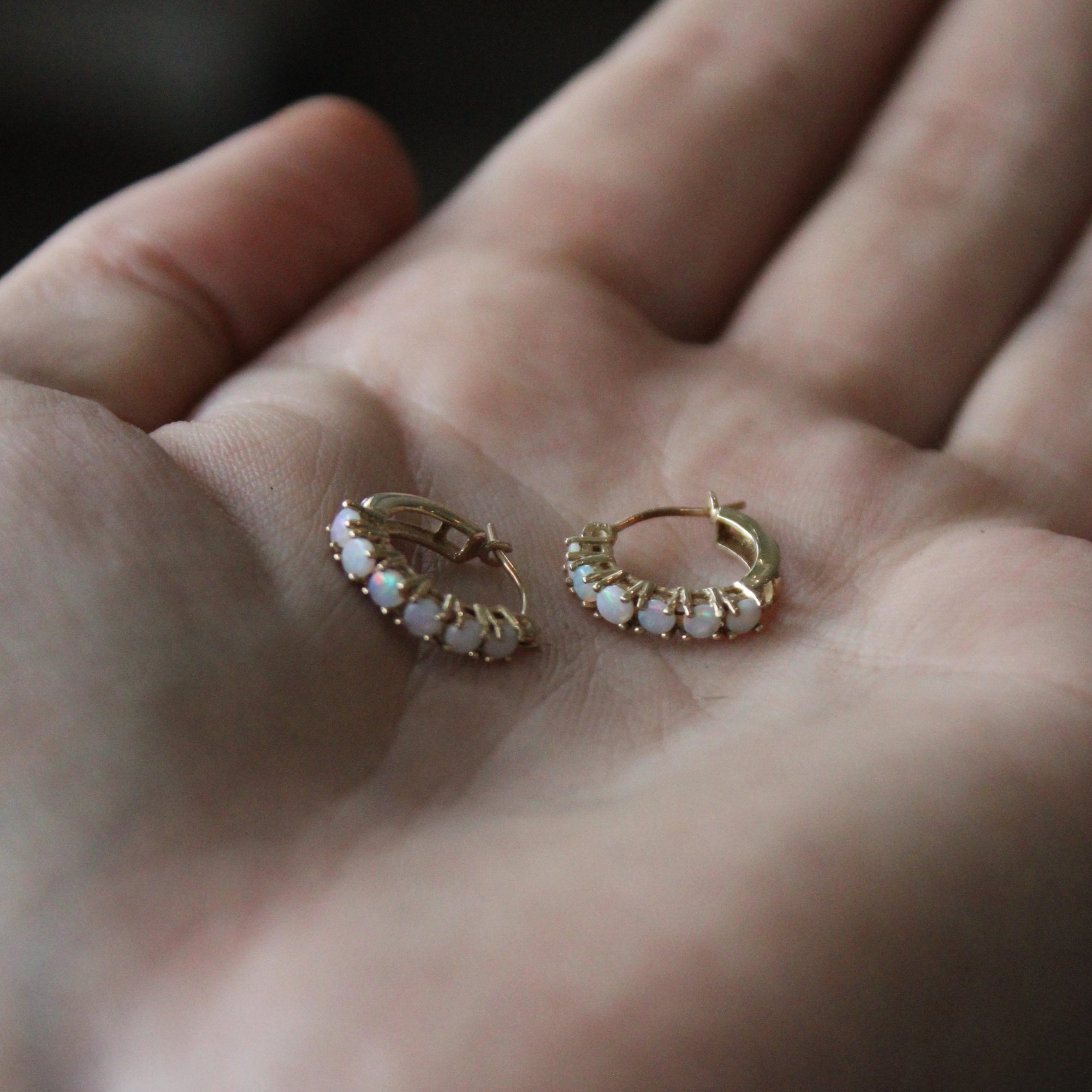 Opal Hoop Earrings | 0.37ctw |
