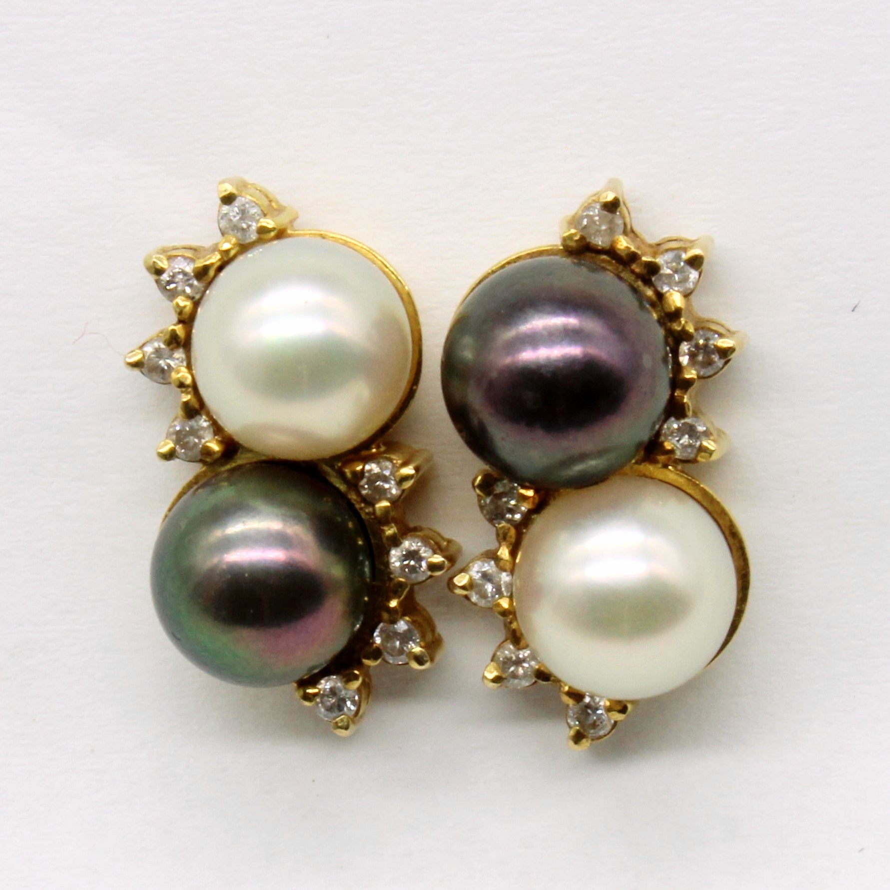 Pearl & Diamond Earrings | 0.16ctw |