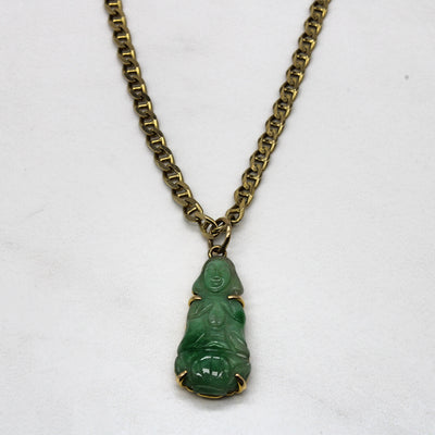 Carved Jadeite Necklace | 8.00ct | 18