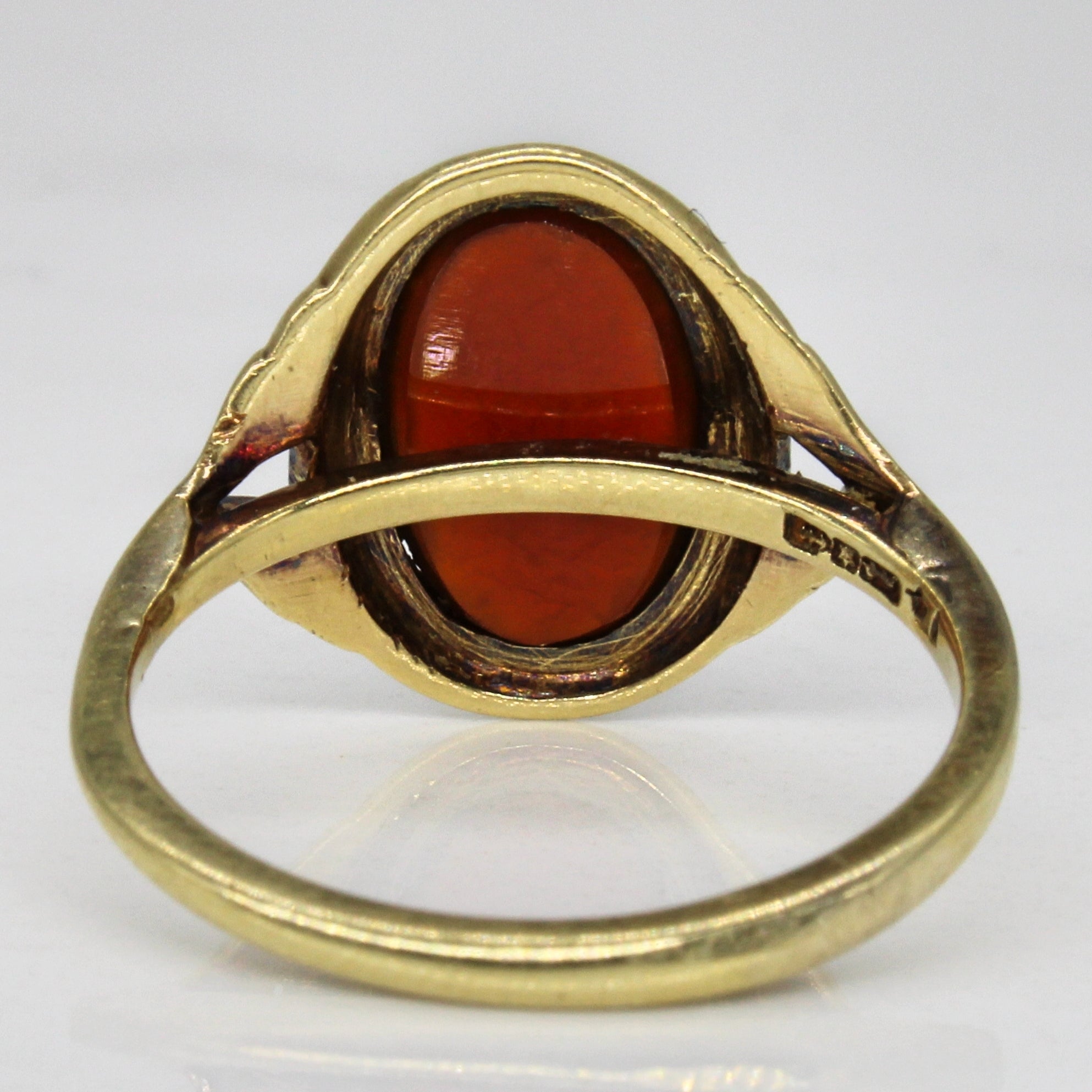 1930s Carnelian Navette Ring | 1.80ct | SZ 7.25 |