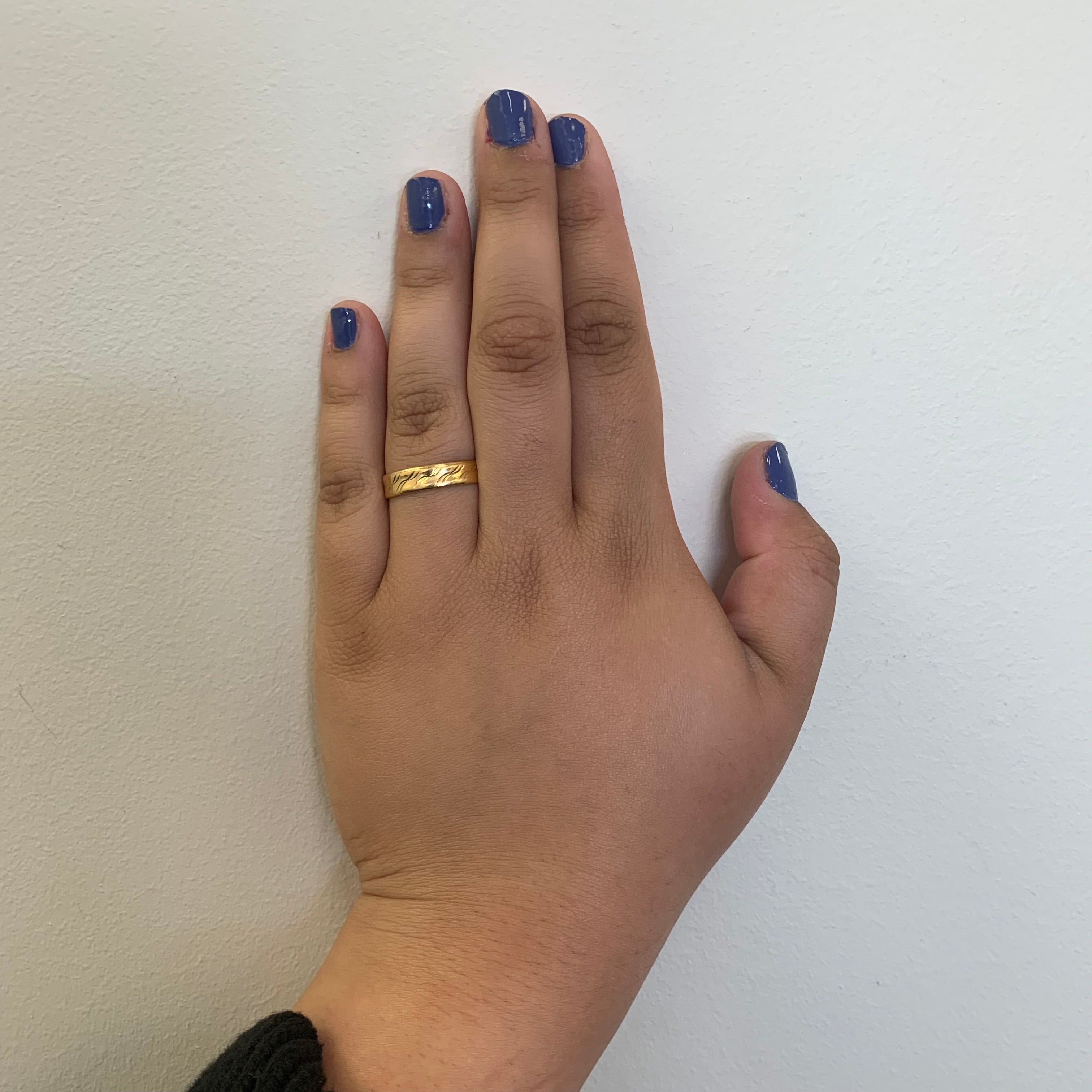 Textured 22k Yellow Gold Band | SZ 10.5 |