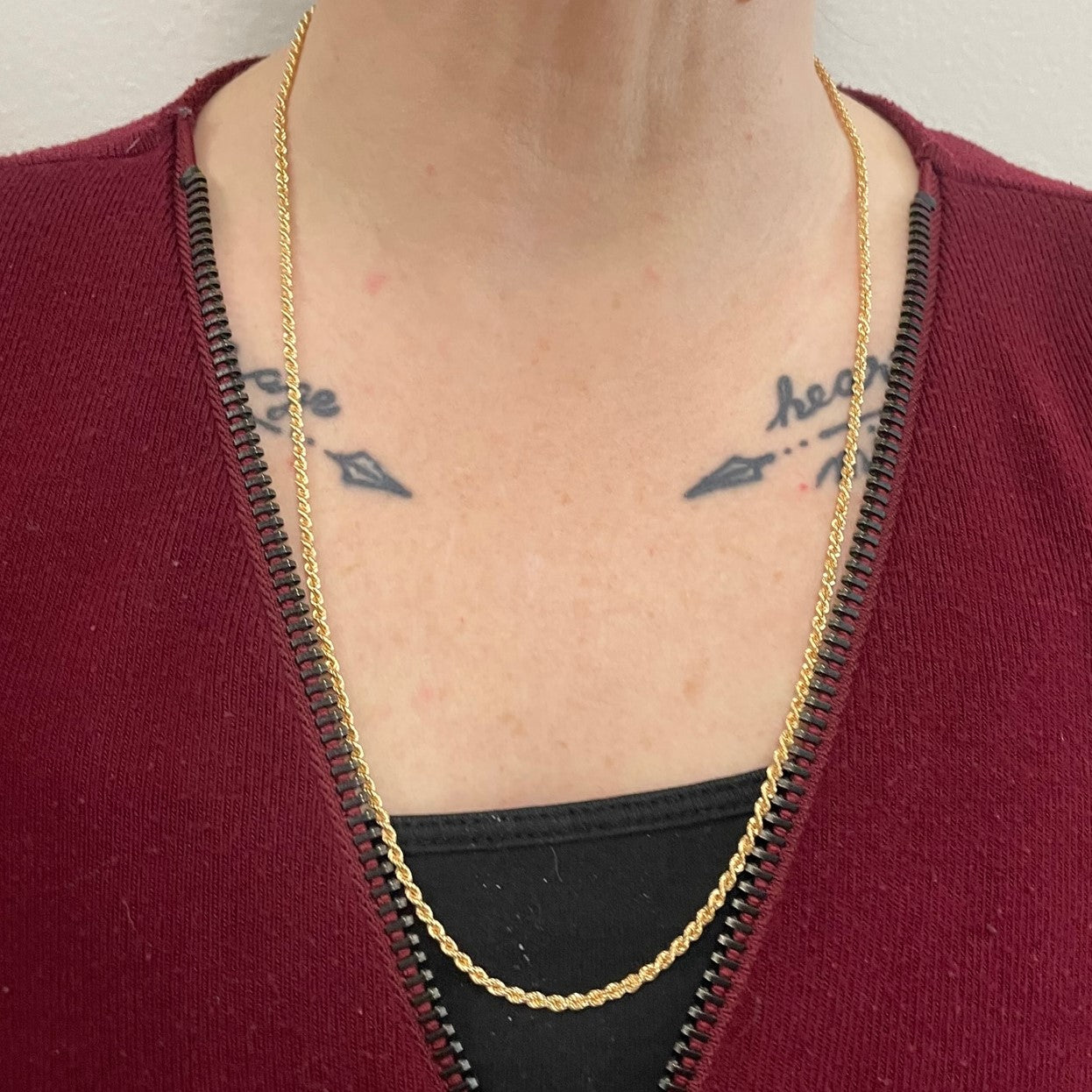 18k Yellow Gold Rope Chain | 23" |
