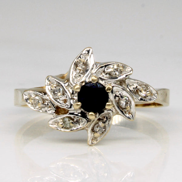 Sapphire & Diamond Cluster Ring | 0.16ct, 0.04ctw | SZ 6.25 |