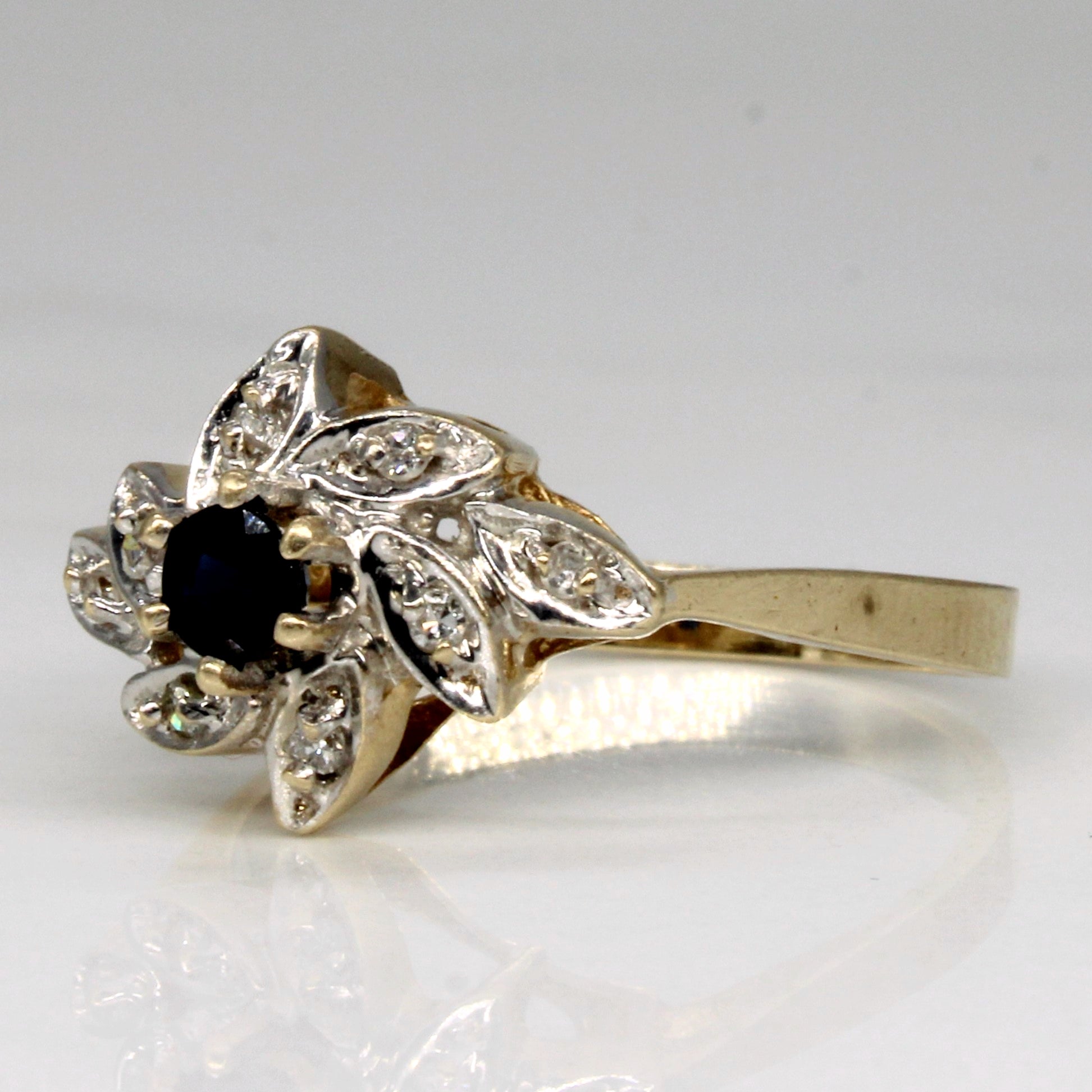 Sapphire & Diamond Cluster Ring | 0.16ct, 0.04ctw | SZ 6.25 |