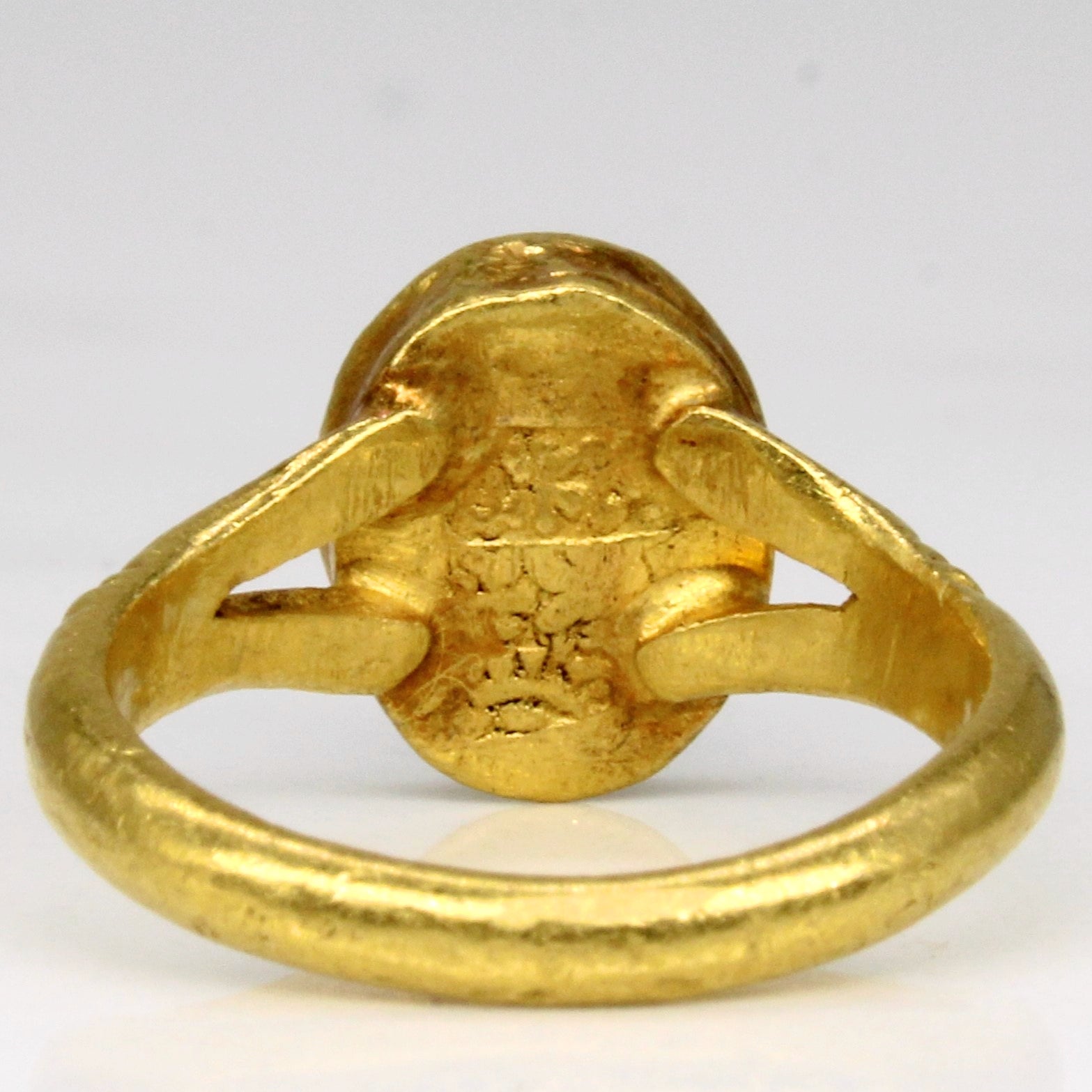 24k Yellow Gold Jadeite Ring | 1.40ct | SZ 3.5 |
