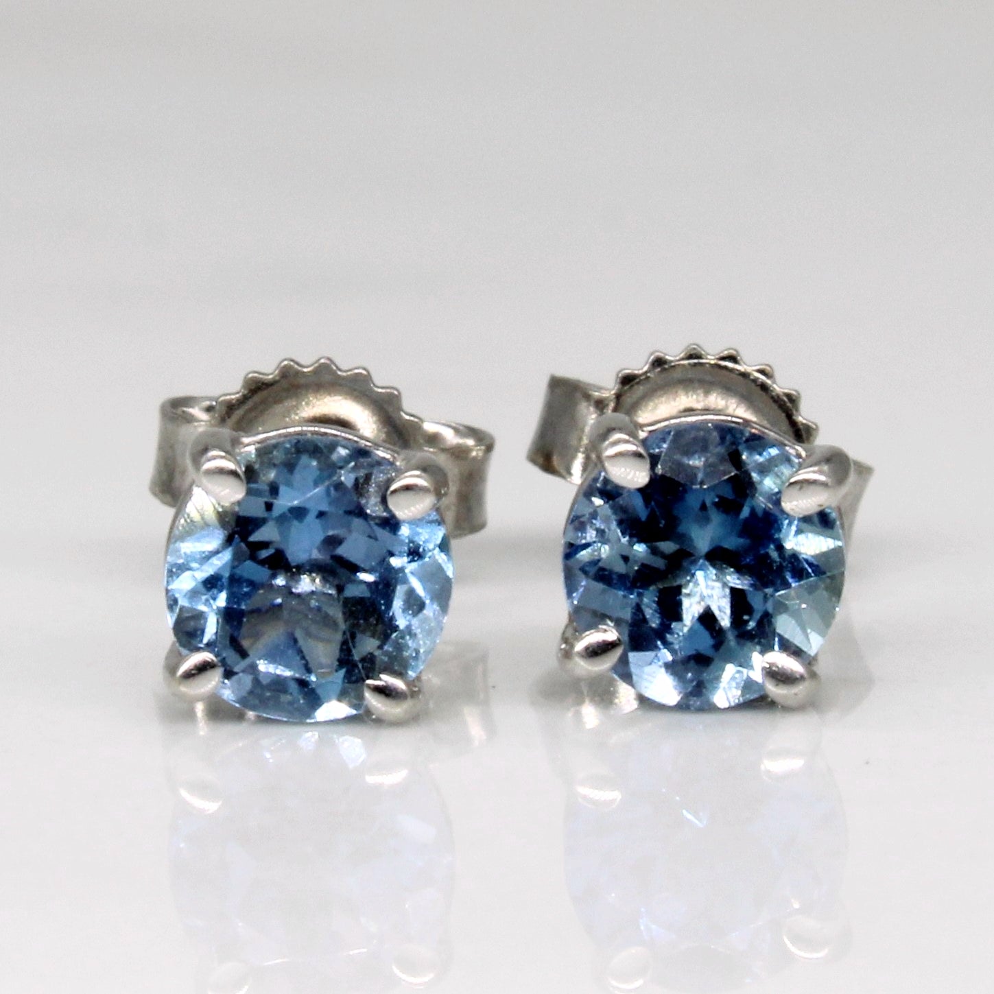Blue Topaz Stud Earrings | 0.86ctw |