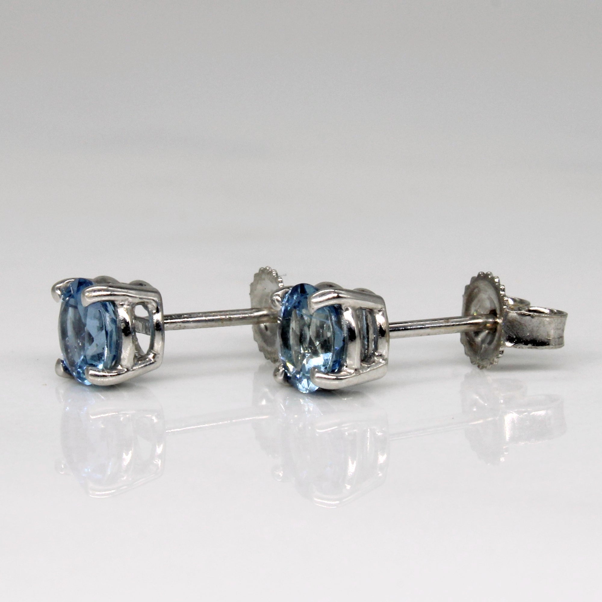 Blue Topaz Stud Earrings | 0.86ctw |