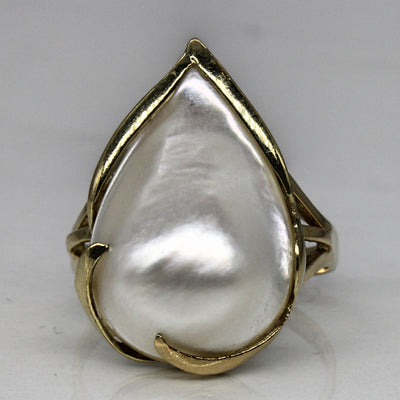 Mabé Pearl Cocktail Ring | SZ 9.25 |