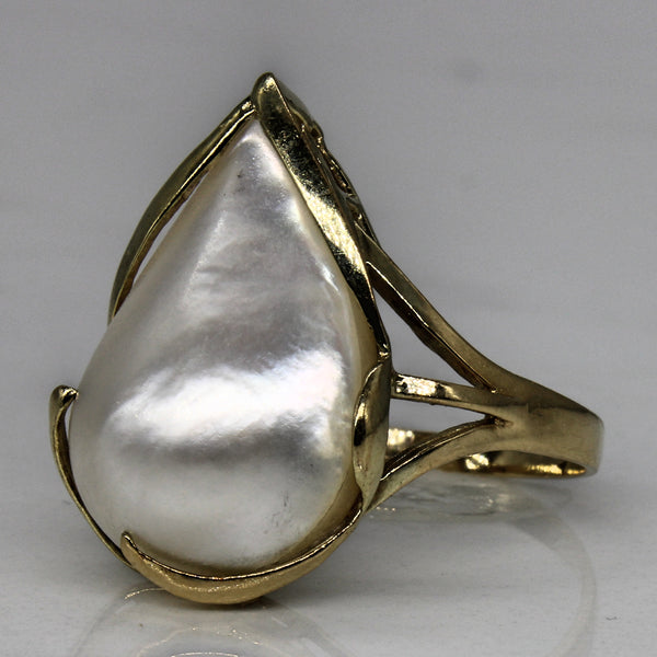 Mabé Pearl Cocktail Ring | SZ 9.25 |