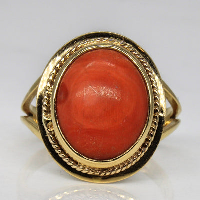 Coral Cocktail Ring | 7.00ct | SZ 9.5 |