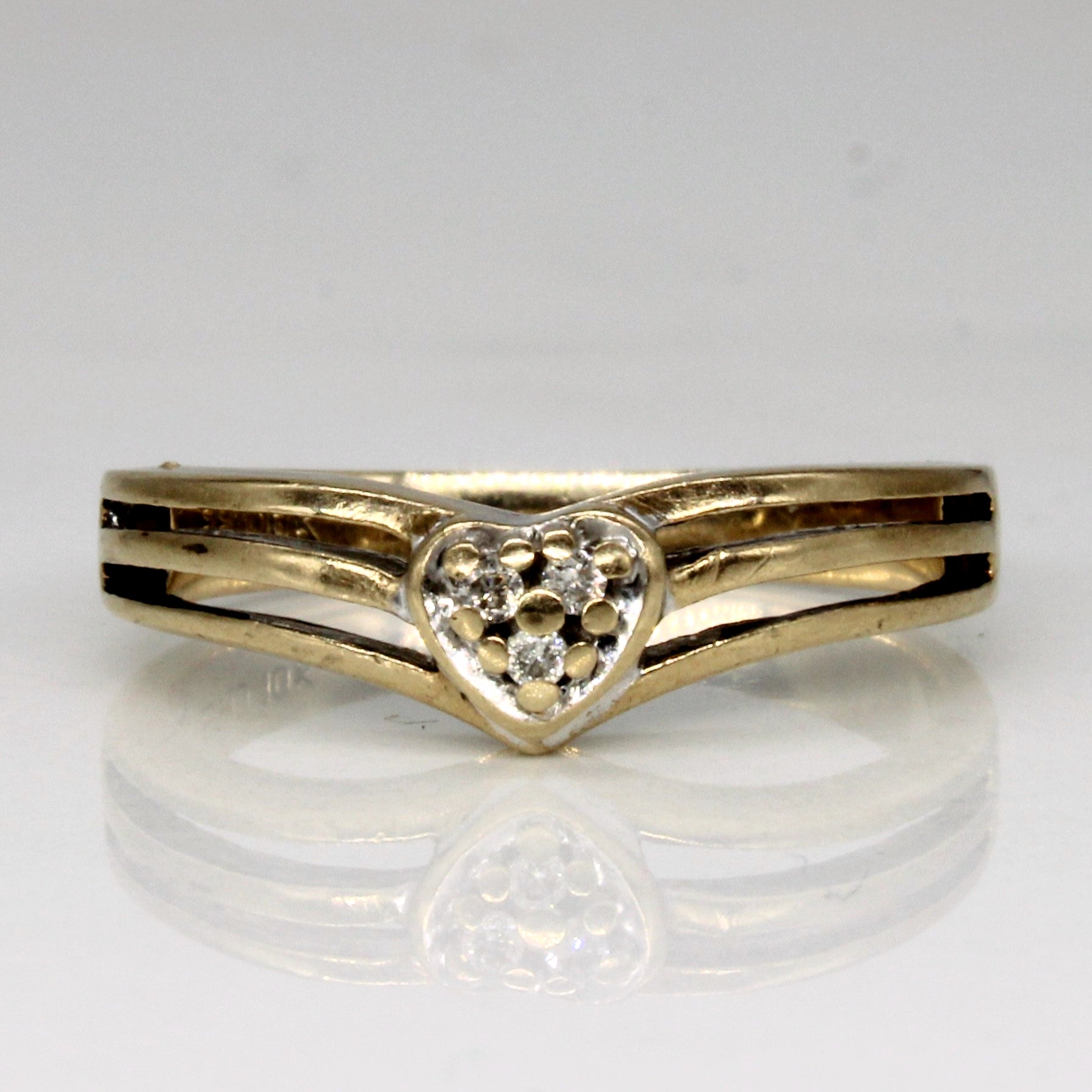 Diamond Heart Ring | 0.02ctw | SZ 5.75 |