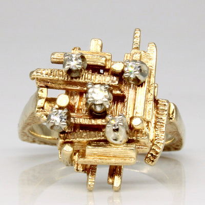 Diamond Abstract Ring | 0.09ctw | SZ 5.25 |