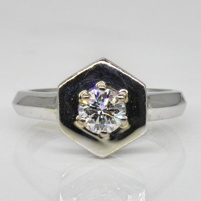 Diamond Hexagon Ring | 0.42ct | SZ 4.75 |