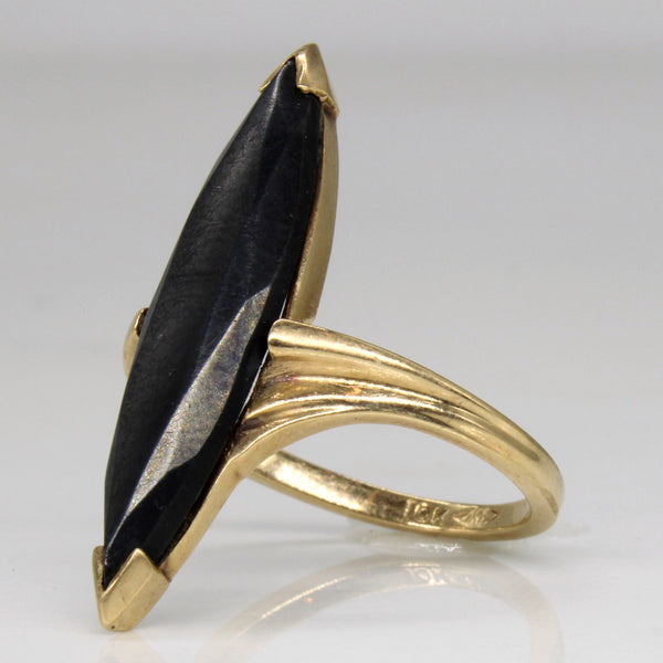Bypass Hematite Cocktail Ring | 5.00ct | SZ 6.25 |