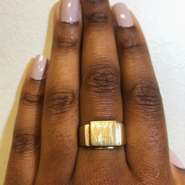 Initial 'NM' Signet Ring | SZ 9.75 |
