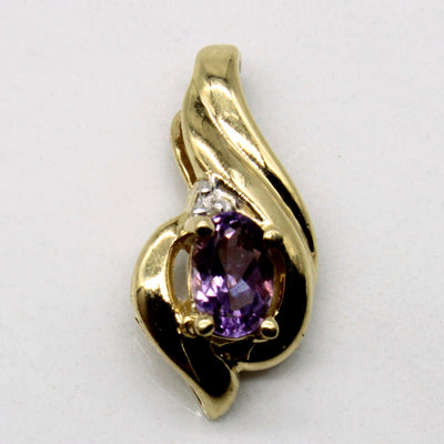 Amethyst & Diamond Pendant | 0.35ct, 0.01ct |