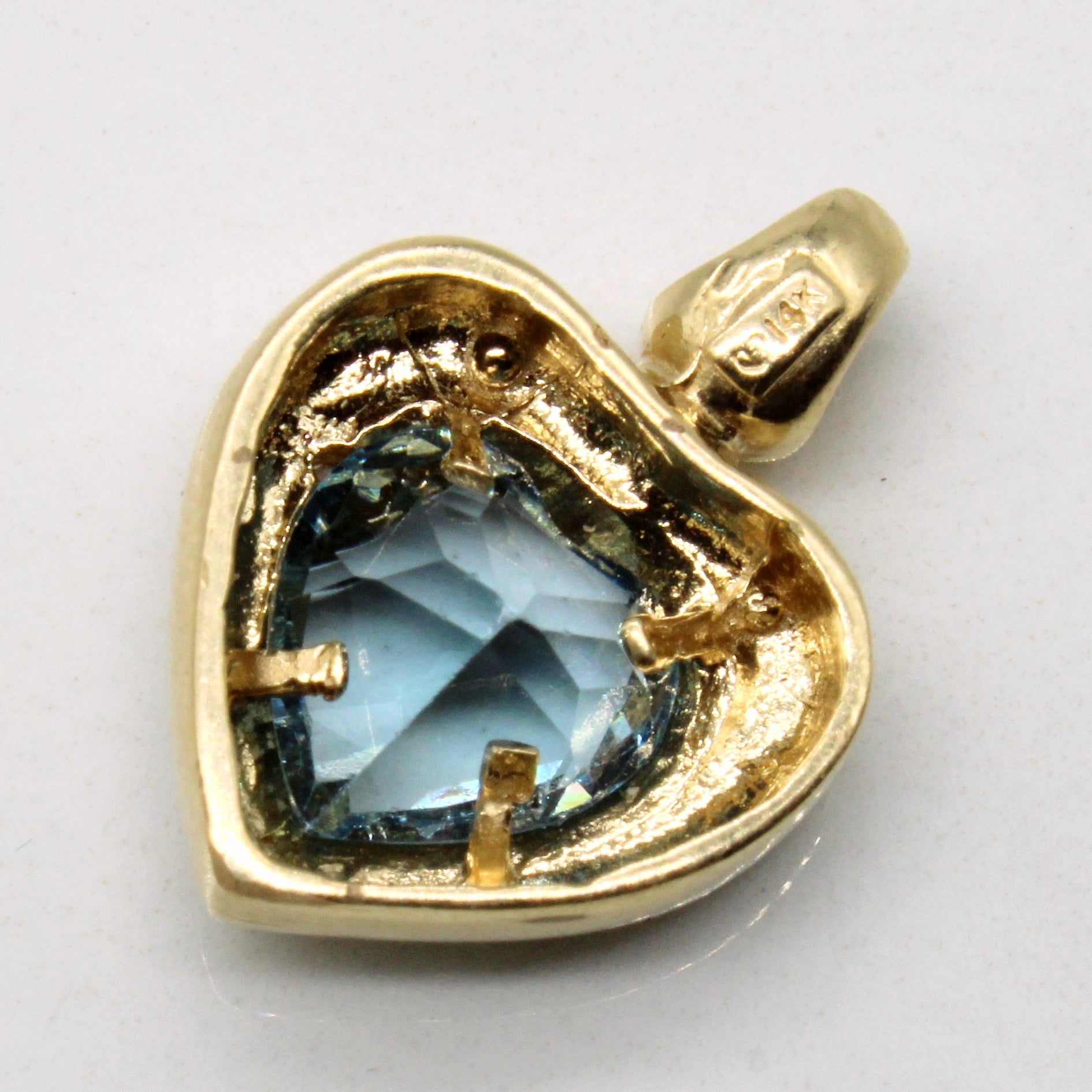 London Blue Topaz & Diamond Heart Pendant | 1.80ct, 0.02ctw |