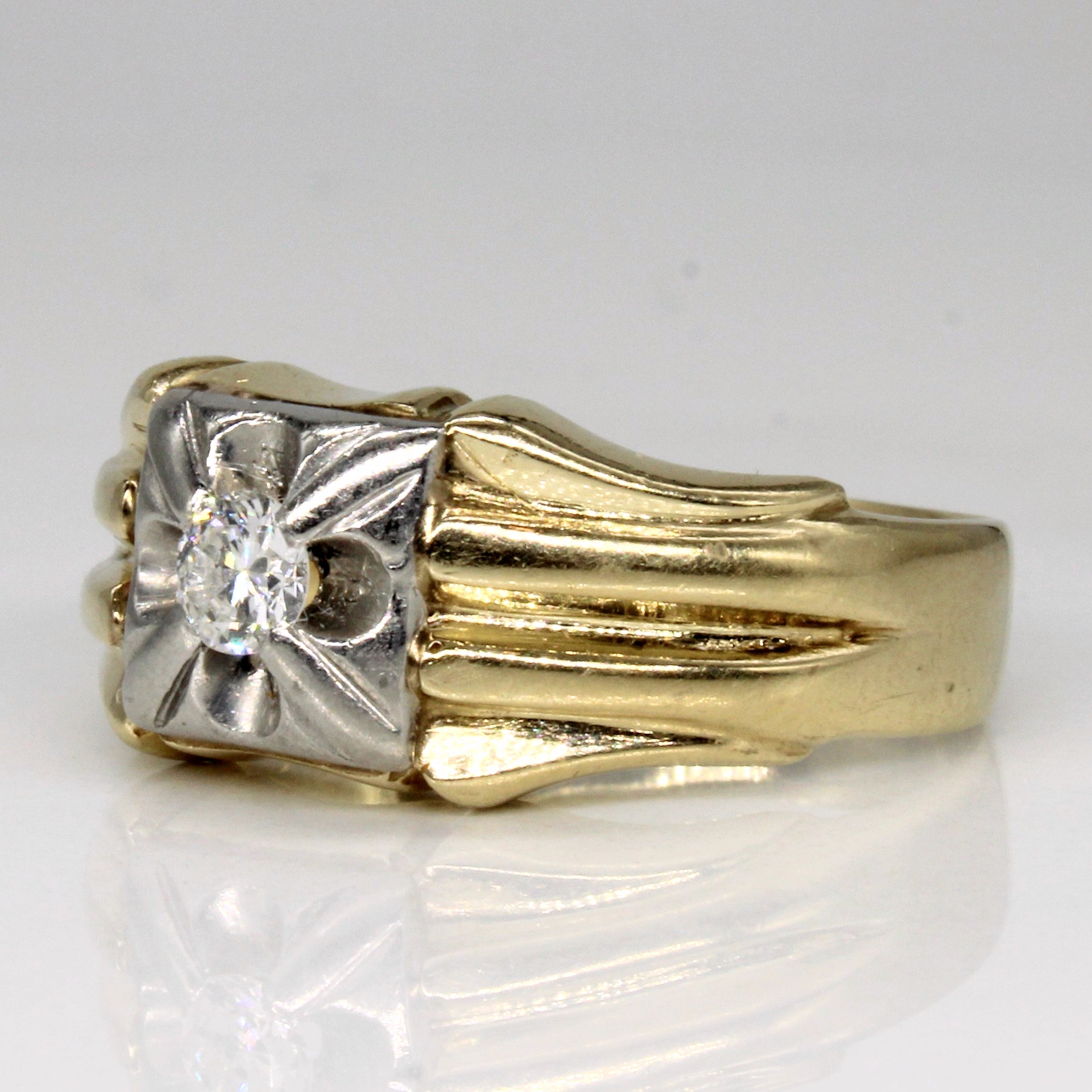 Solitaire Set Diamond Engagement Ring | 0.19ct | SZ 9 |