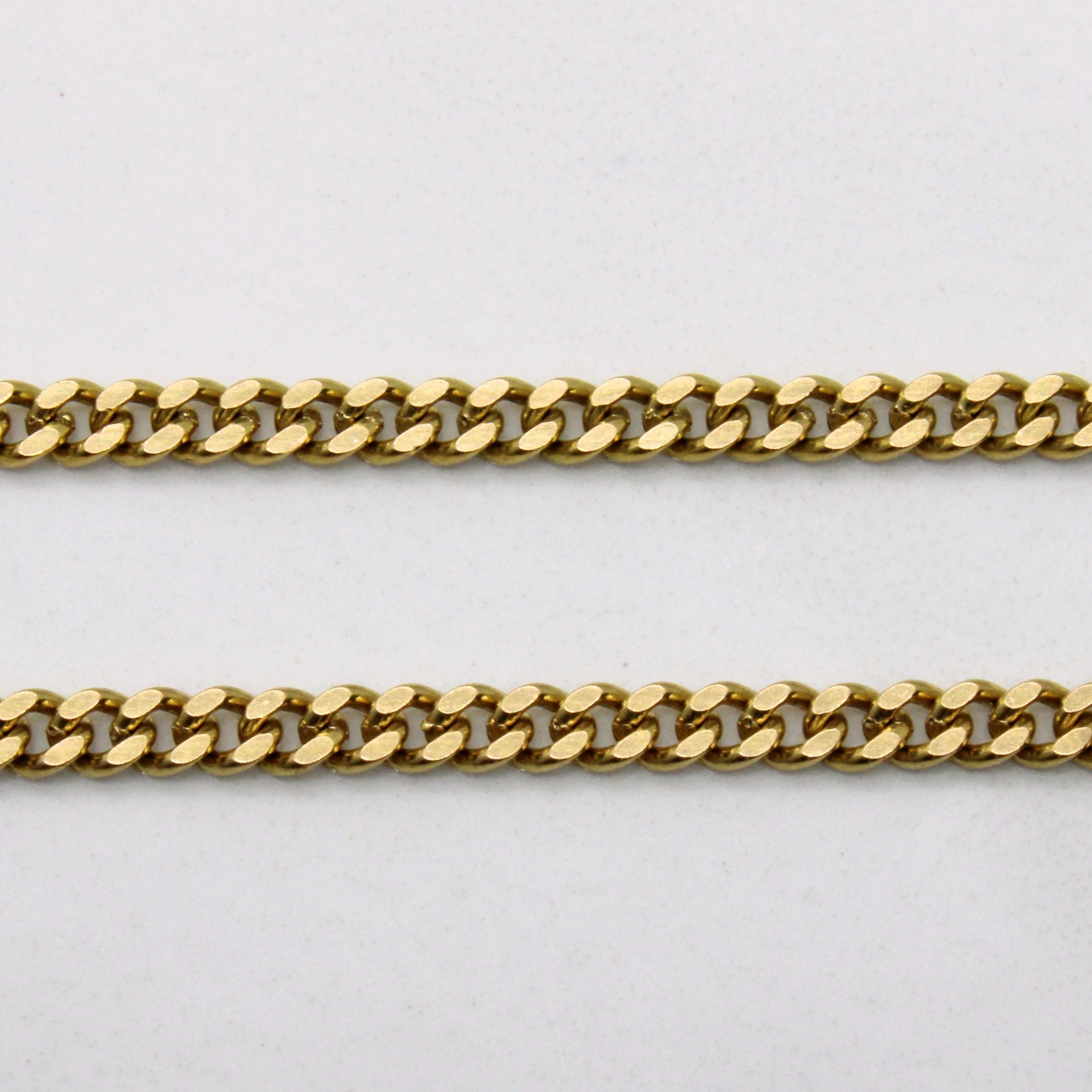 Vintage Italian 18k Yellow Gold Cuban Chain | 20" |