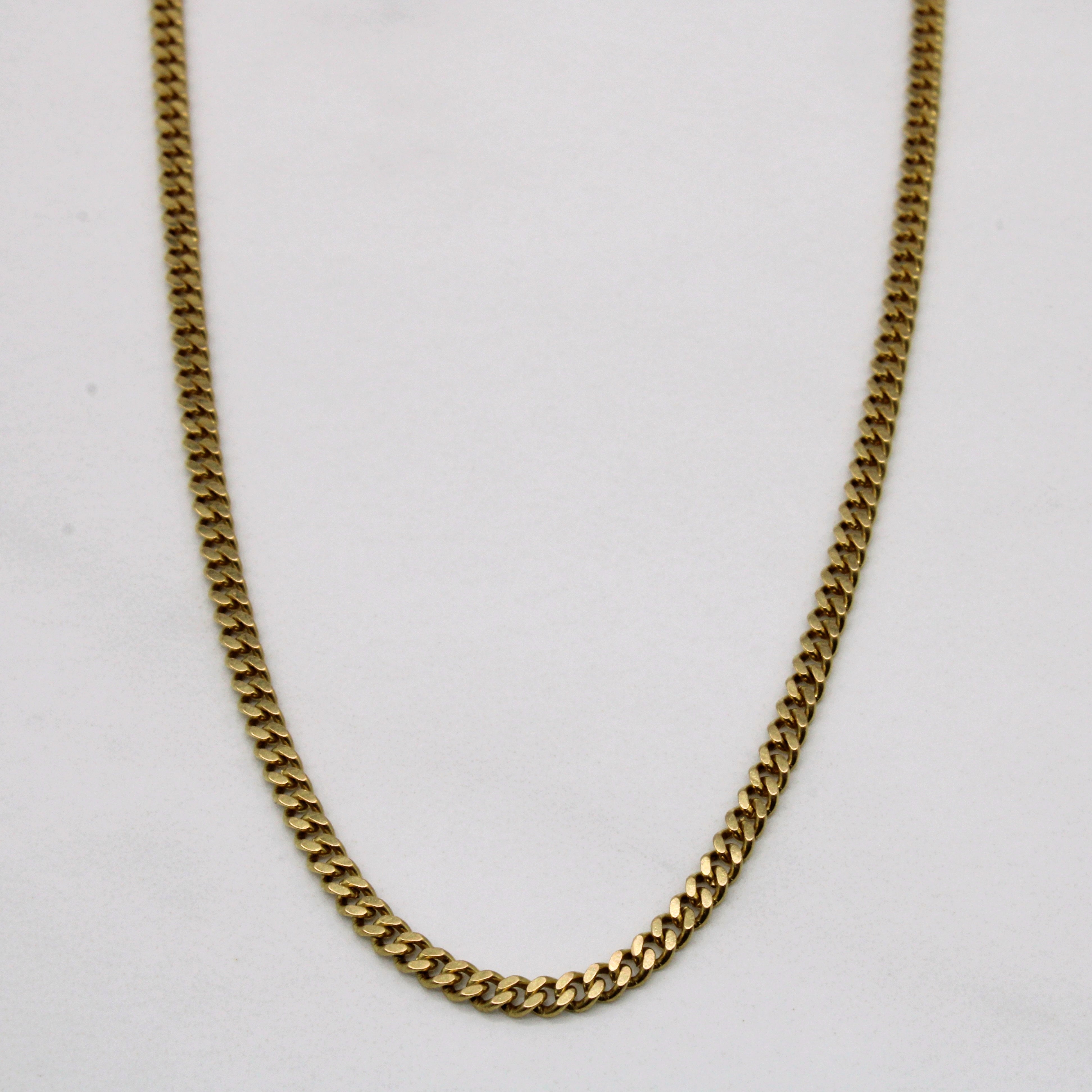 Vintage Italian 18k Yellow Gold Cuban Chain | 20" |