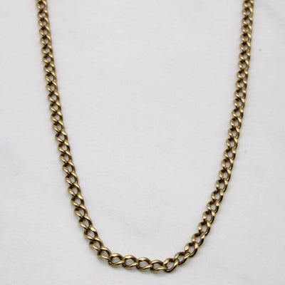 10k Yellow Gold Curb Chain | 28