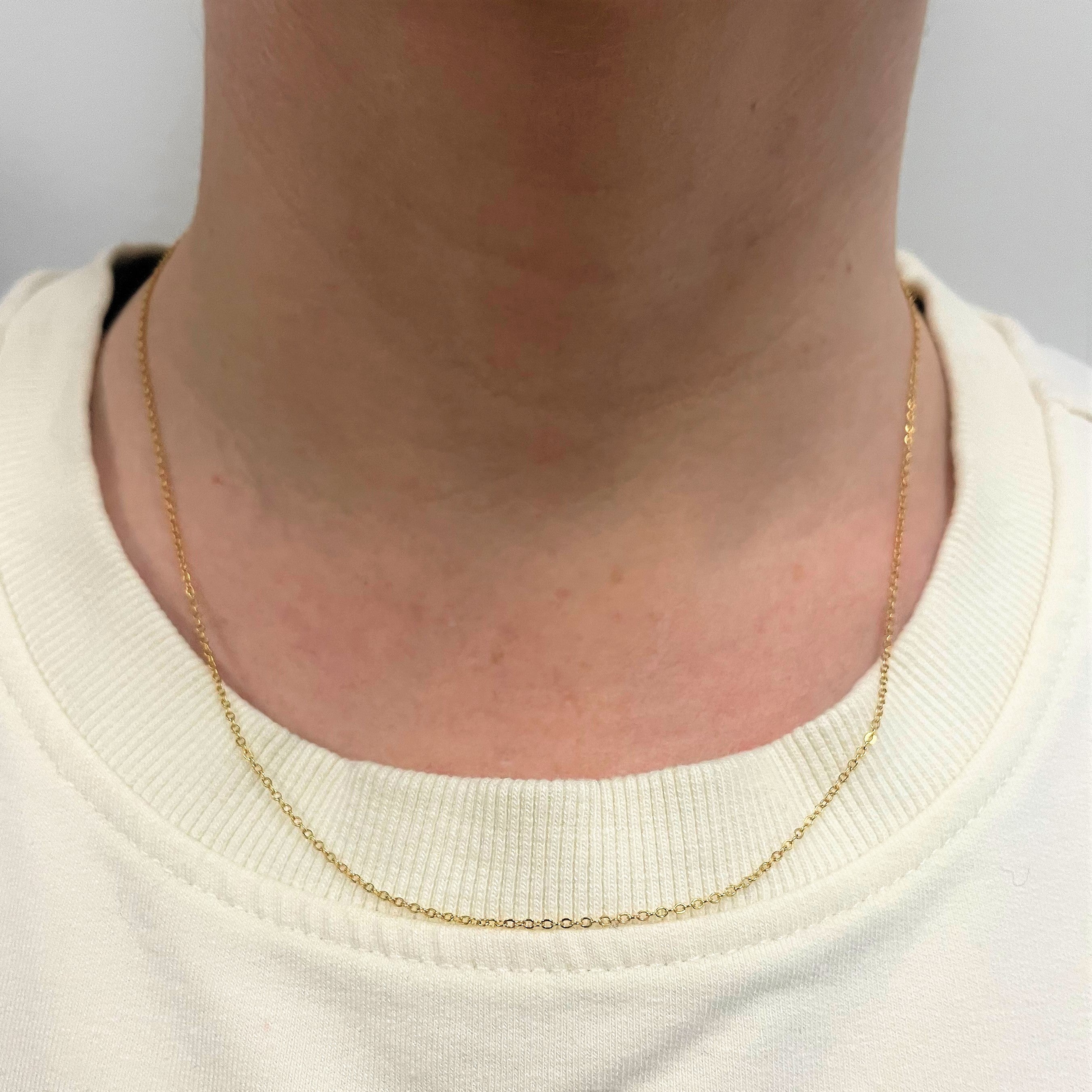 10k Yellow Gold Rolo Link Chain | 16"|